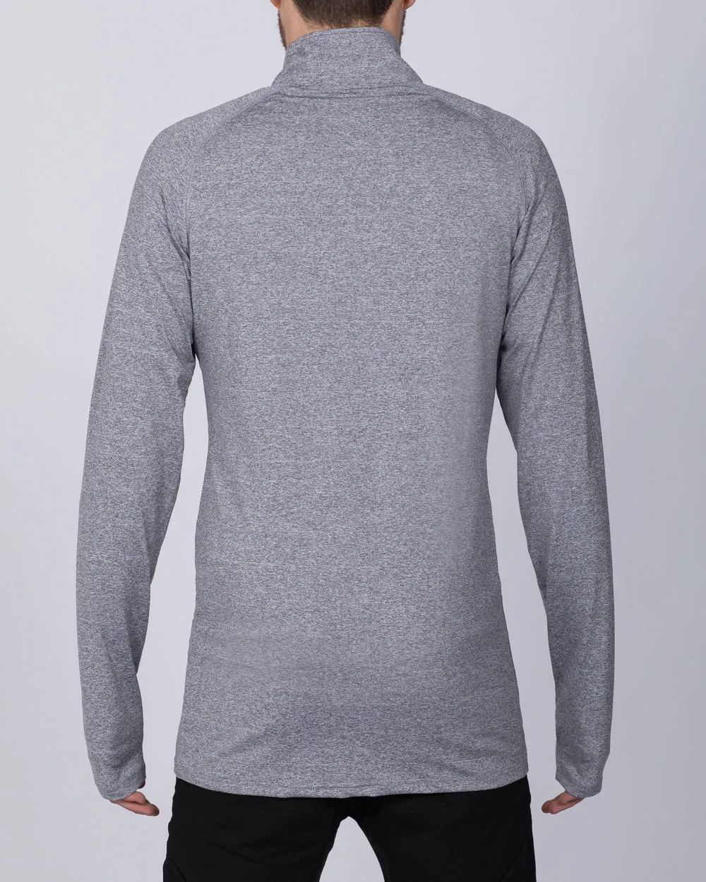 2t Long Sleeve Quarter-Zip Training Top (grey marl)