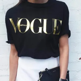 8 Colors S-4XL Fashion Brand T Shirt Women VOGUE Printed T-shirt Women Tops Tee Shirt Femme New Arrivals Hot Sale Casual Sakura