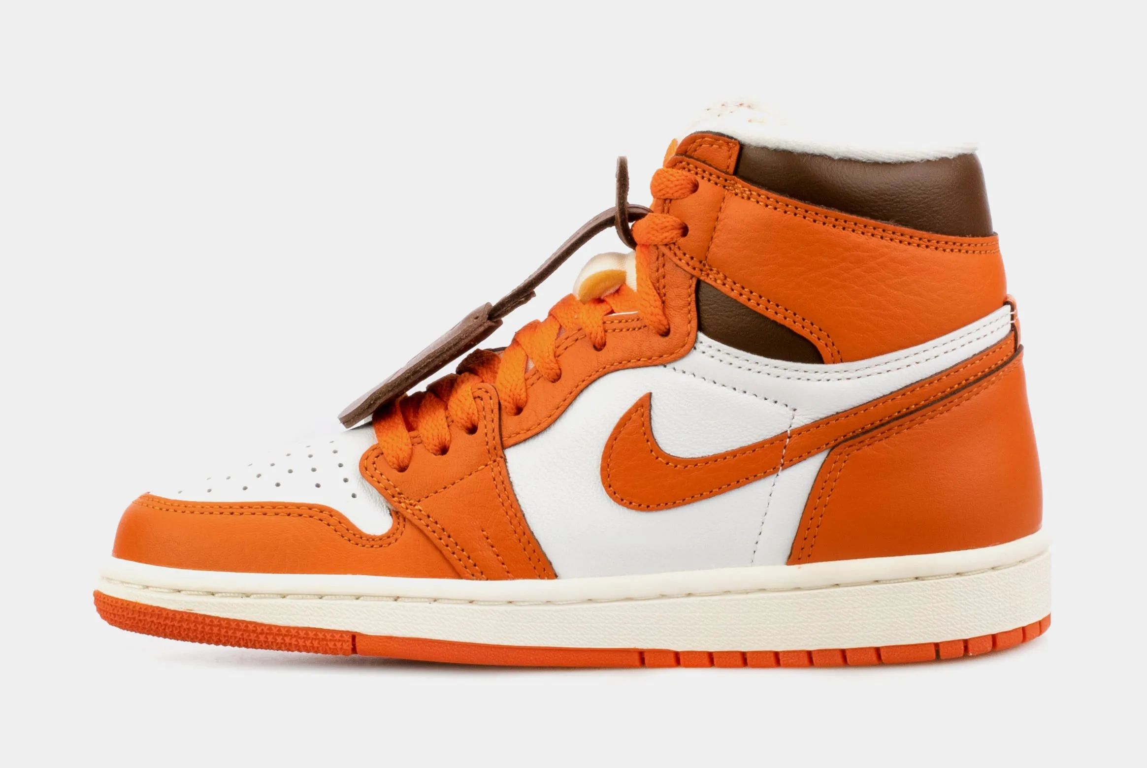 Air Jordan 1 Retro High OG Starfish Womens Lifestyle Shoes (White/Orange)