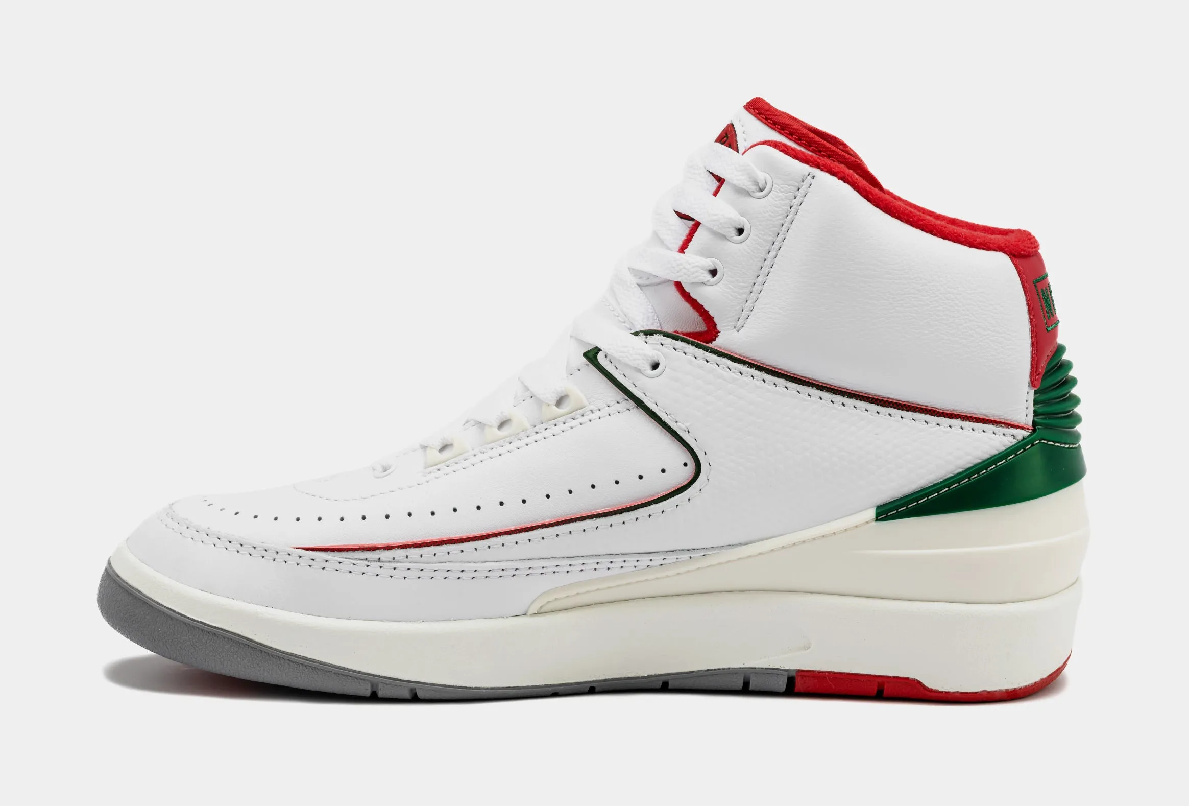 Air Jordan 2 Retro Italy Mens Lifestyle Shoes (White/Fire Red)