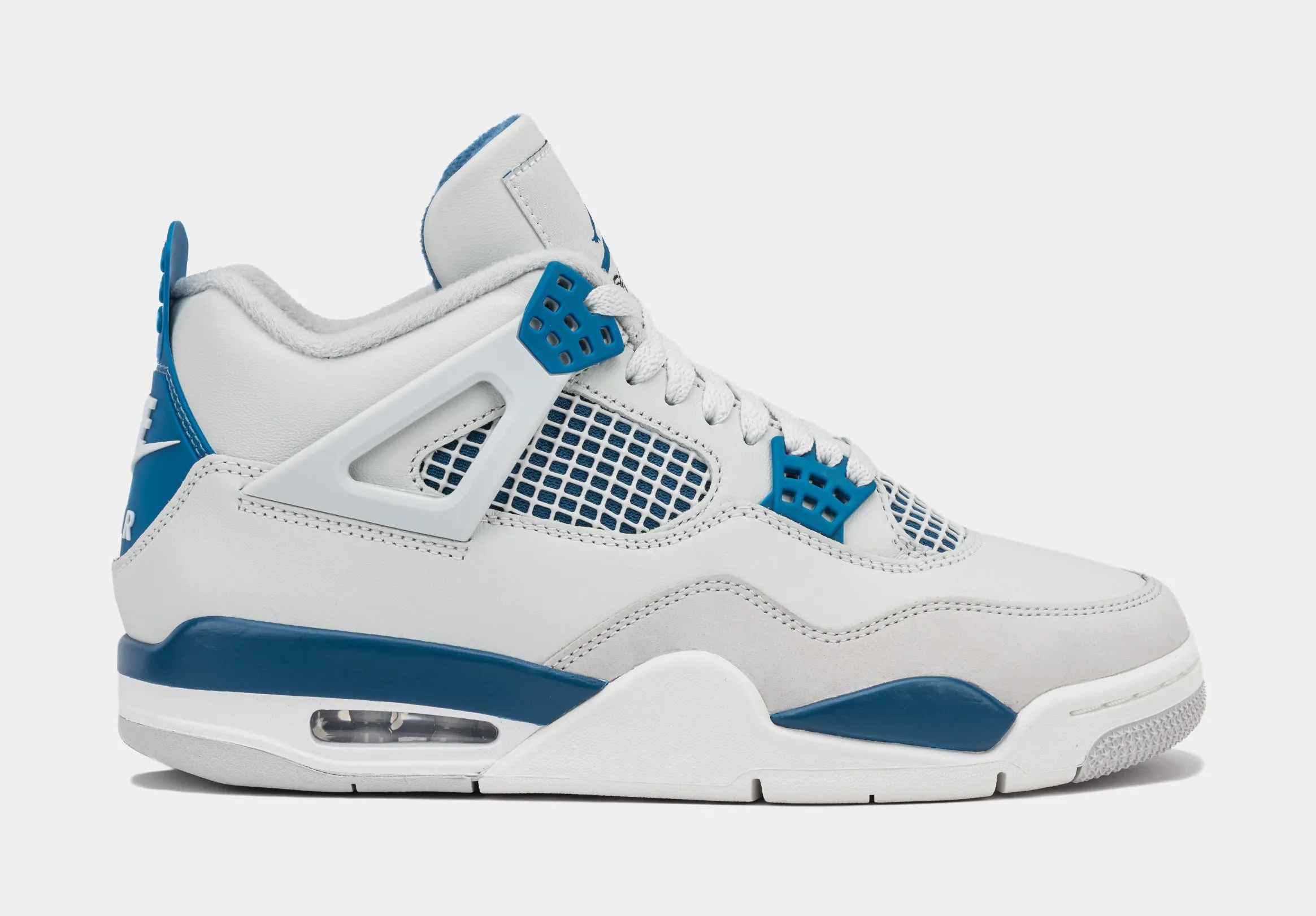 Air Jordan 4 Retro Industrial Blue Mens Lifestyle Shoes (Off White/Industrial Blue/Neutral Grey) Limit One Per Customer