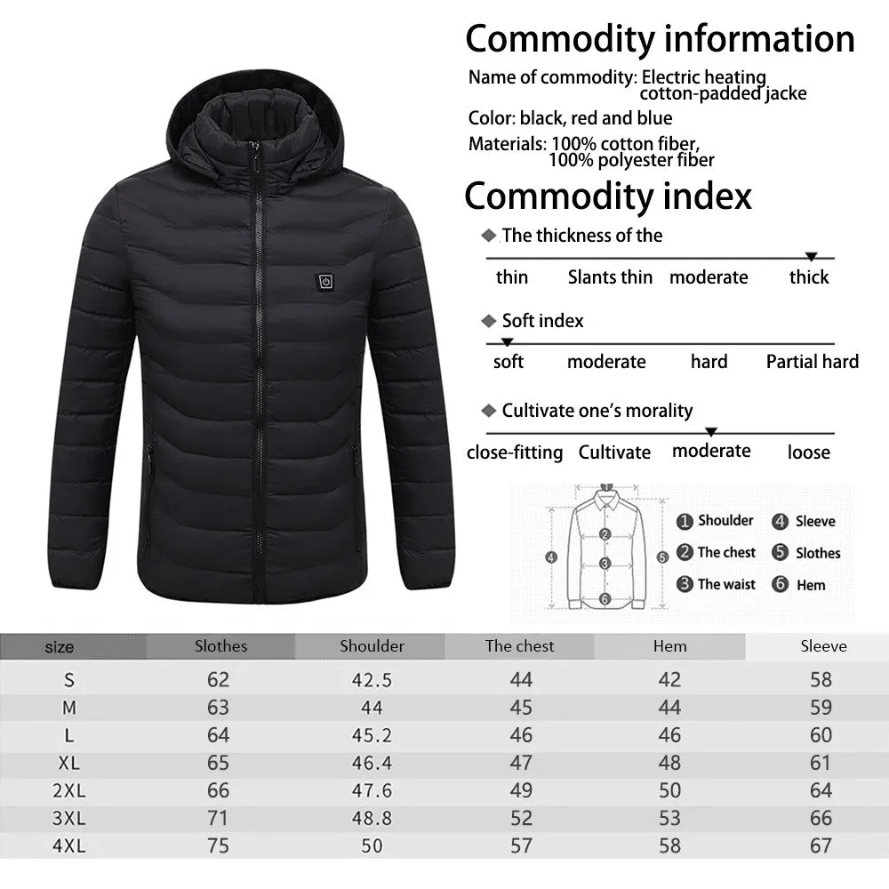 Anniou Men's 8 Area Heated Jacket