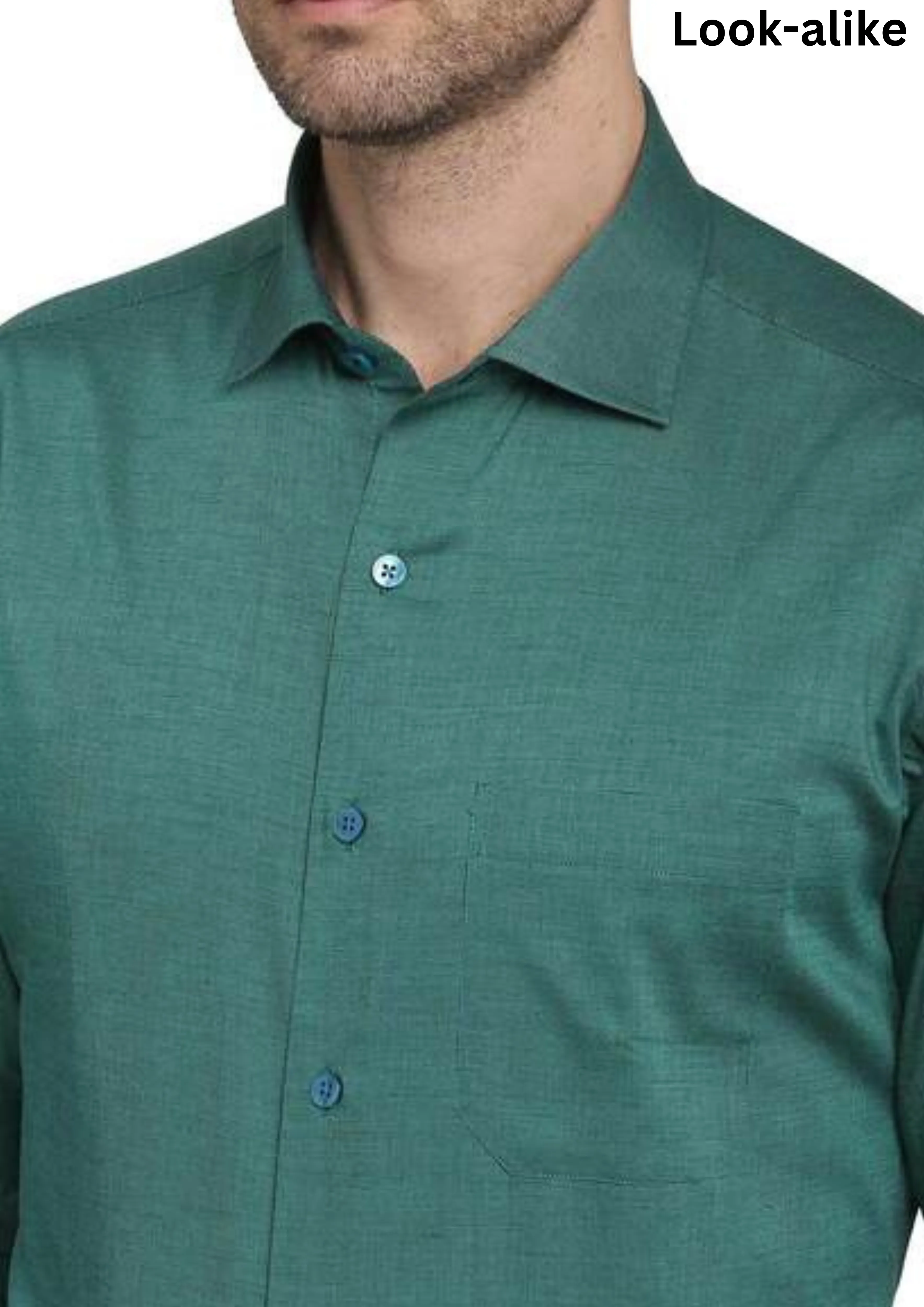 Beautiful Teal Green Color Full Sleeve Cotton Shirts For Men