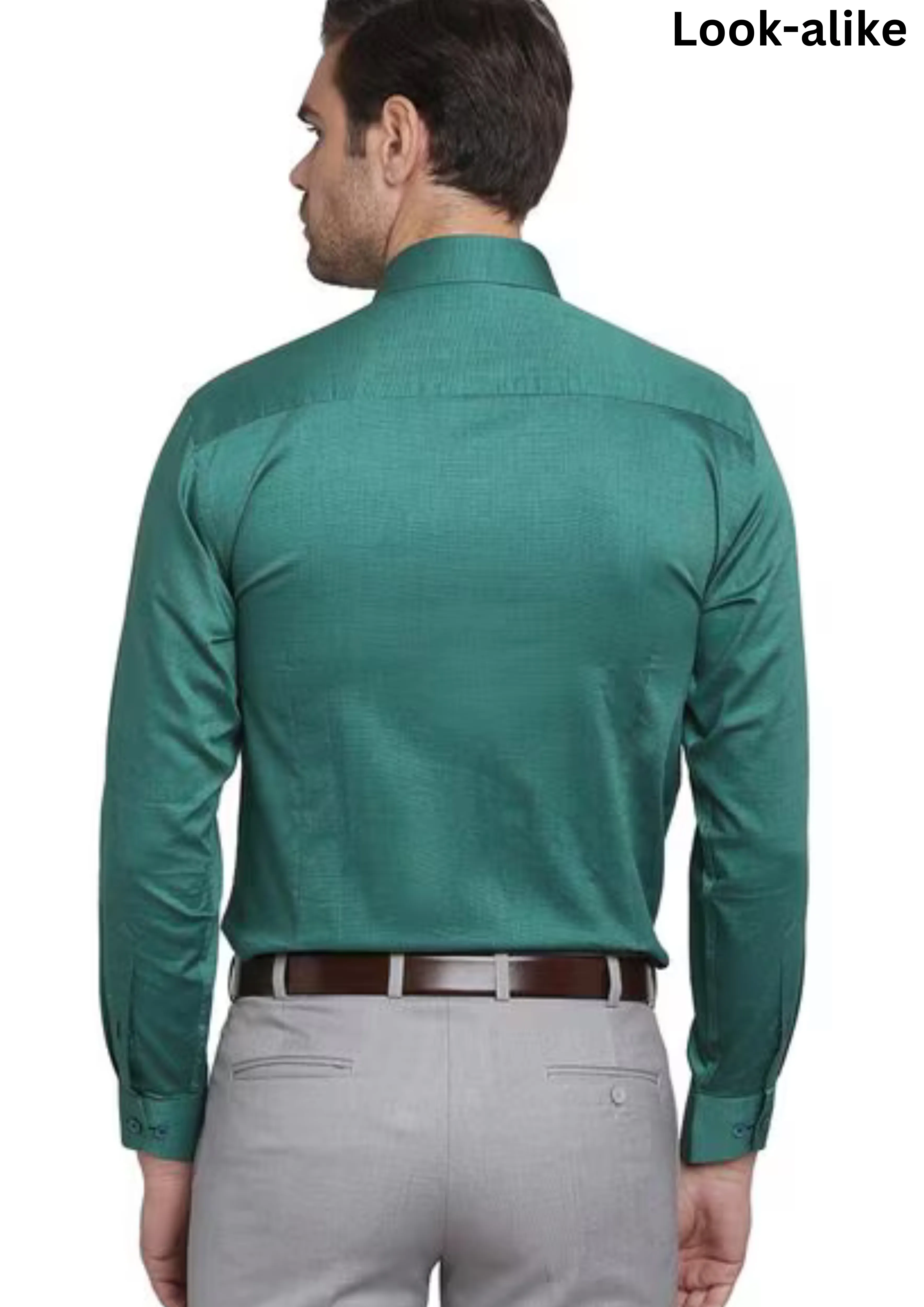 Beautiful Teal Green Color Full Sleeve Cotton Shirts For Men