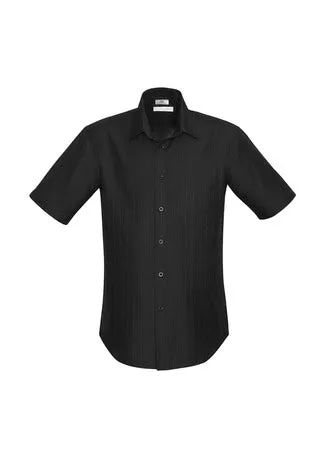 Biz Men's Preston Self Stripe S/S Shirt