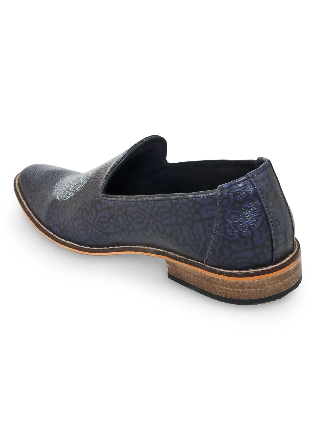 Blue & Black Mughal Print Loafers