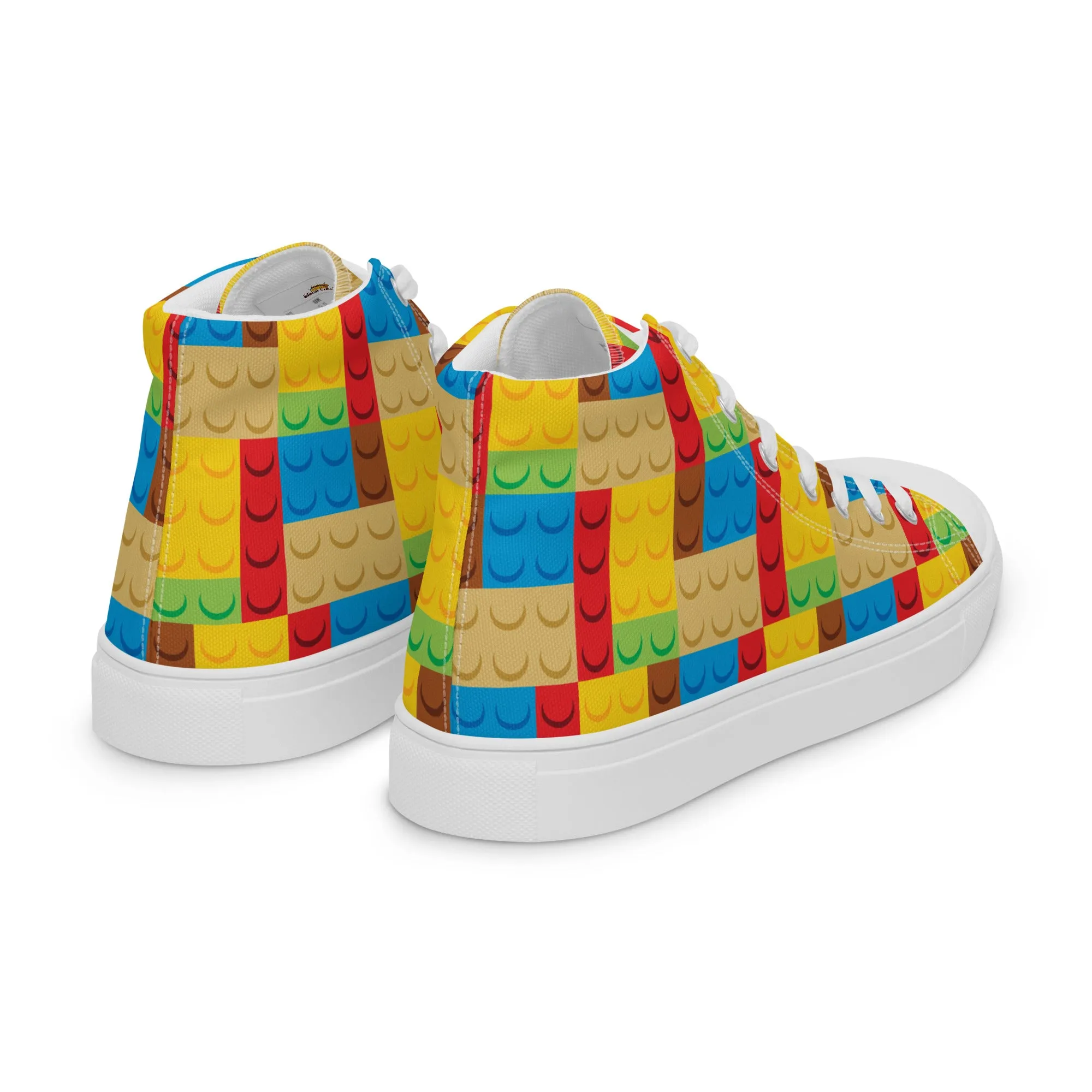 Building Bricks Women’s high top canvas shoes