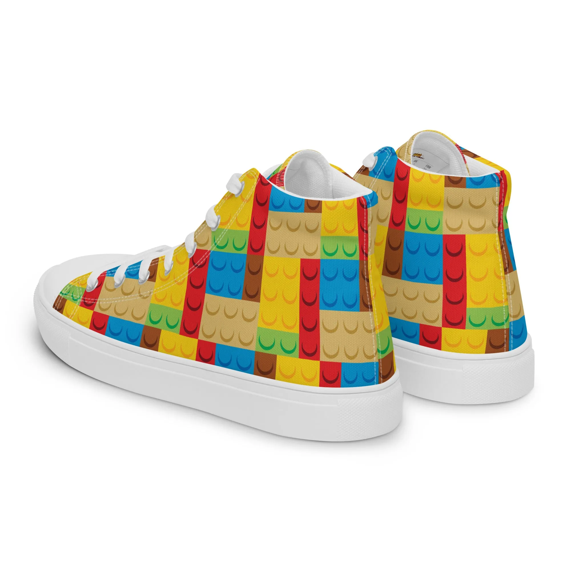 Building Bricks Women’s high top canvas shoes