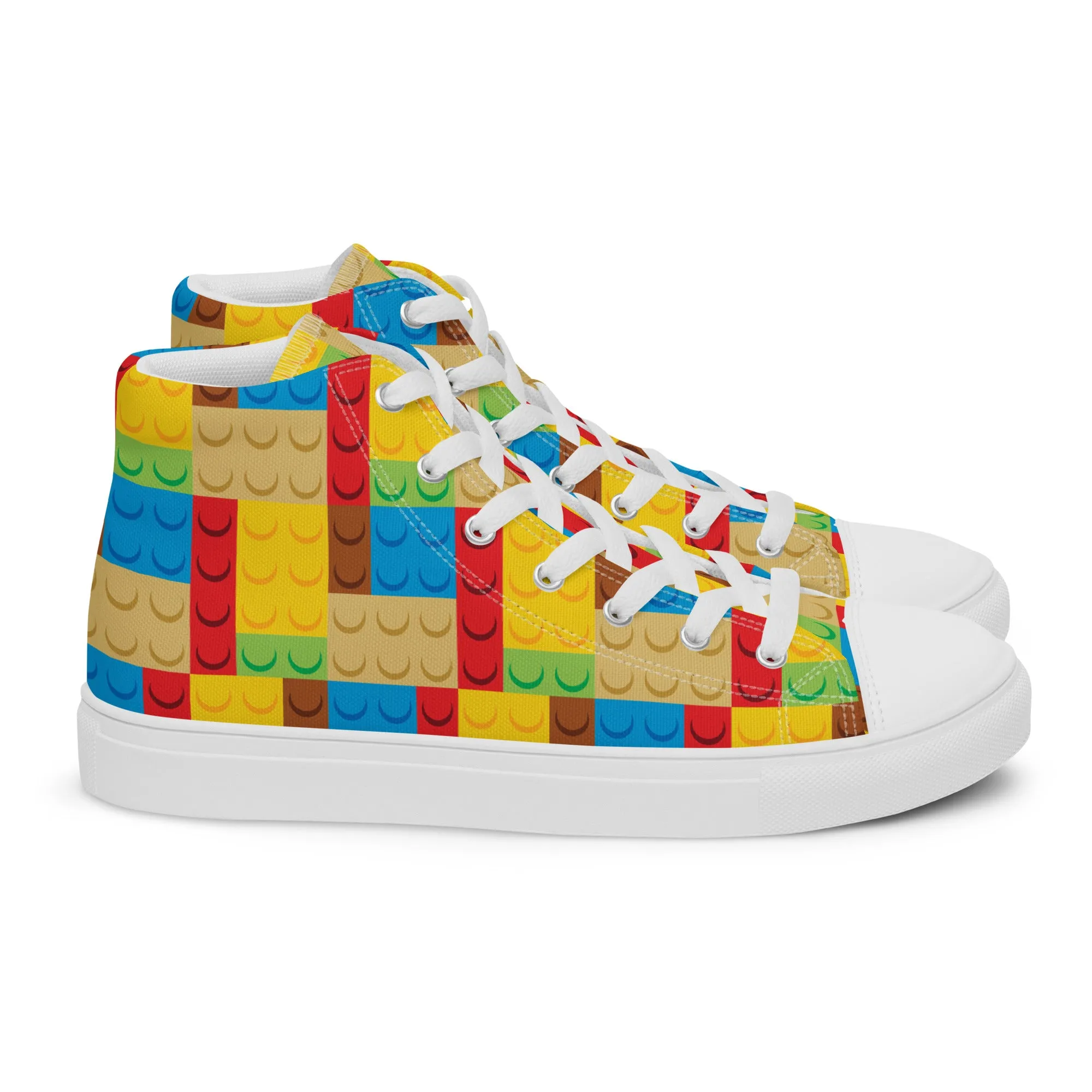 Building Bricks Women’s high top canvas shoes