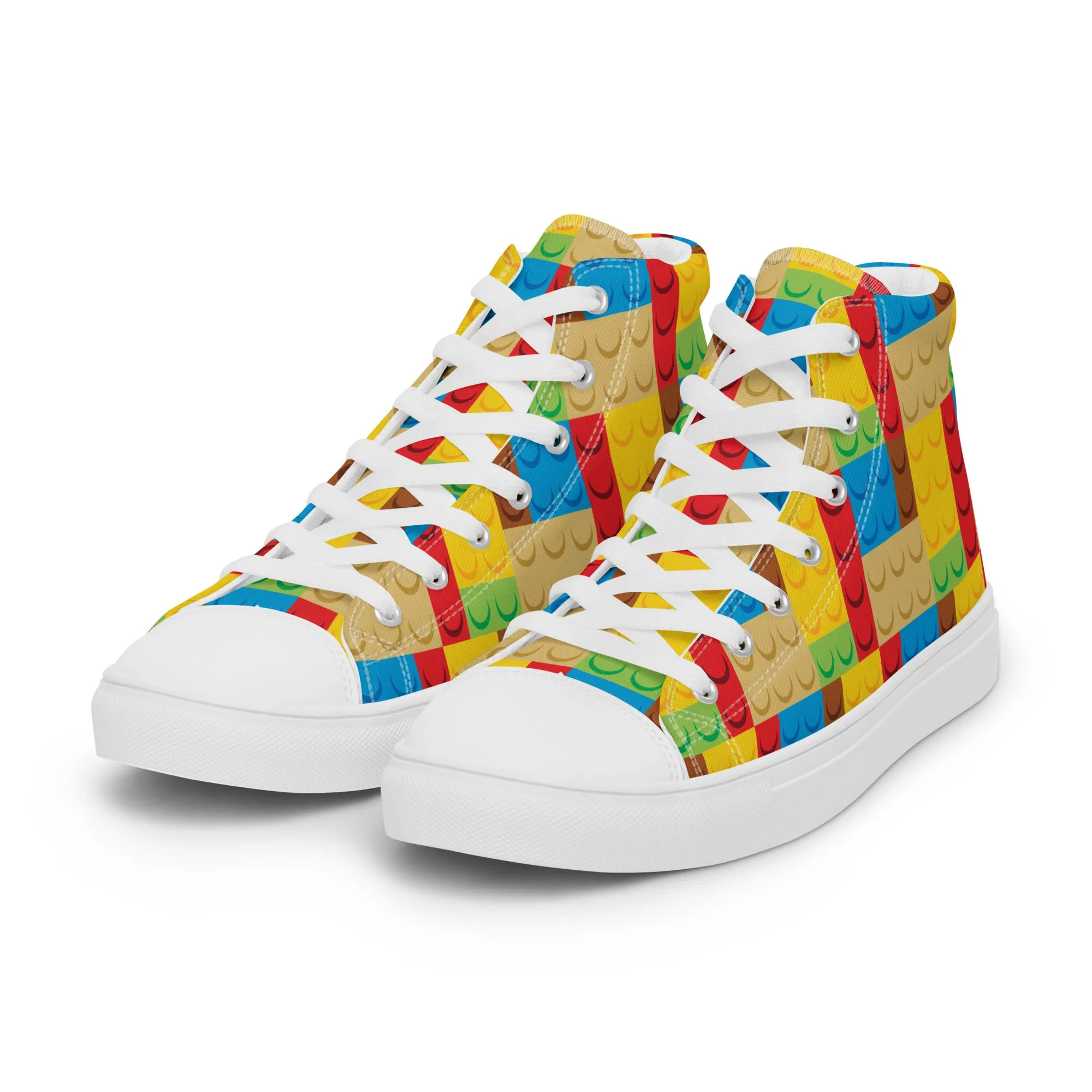 Building Bricks Women’s high top canvas shoes