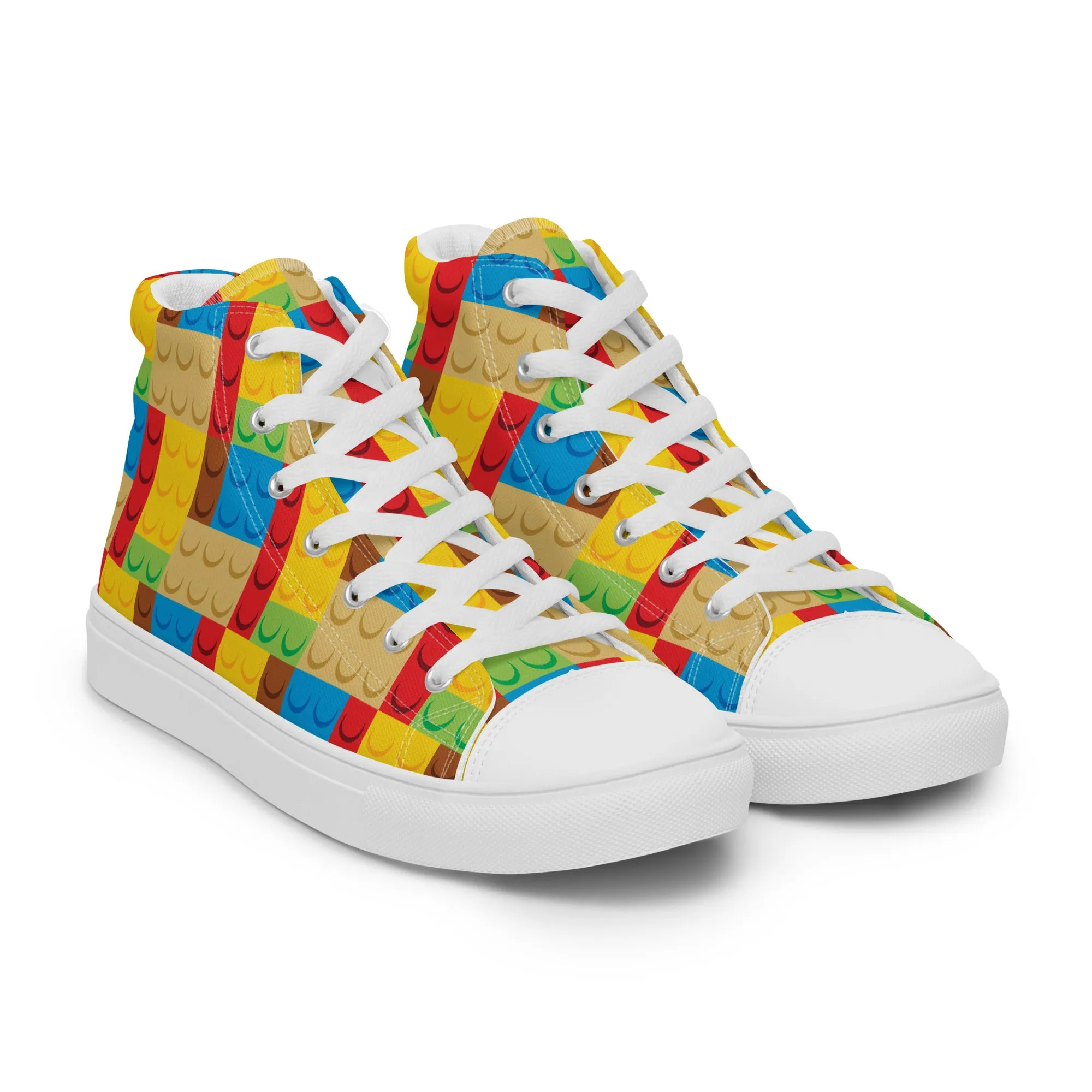 Building Bricks Women’s high top canvas shoes