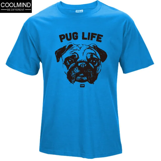 cotton casual pug life mens t shirts top quality fashion short sleeve men tshirt men's tee shirts tops men T-shirt 2017 T01