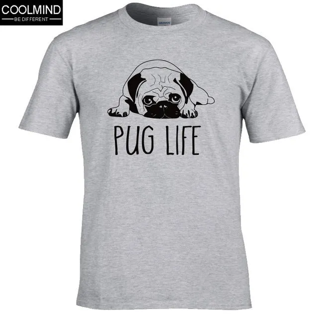 cotton casual pug life mens t shirts top quality fashion short sleeve men tshirt men's tee shirts tops men T-shirt 2017 T01