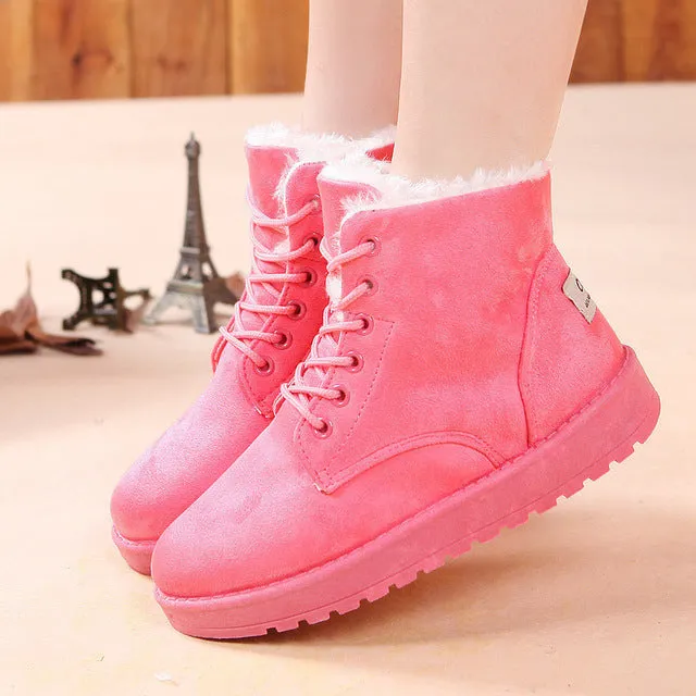 Fashion warm Snow boots 2016 heels Winter Boots new arrival Women Ankle Boots