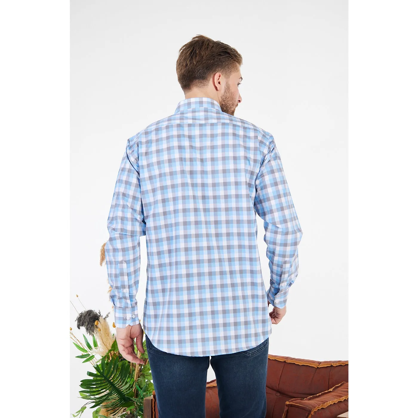 Gingham Check Slim Fit Shirt