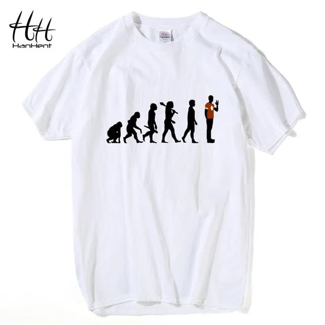 HanHent The Big Bang Theory T-shirts Men Funny Cotton Short Sleeve O-neck Tshirts Fashion Summer Style Fitness Brand T shirts