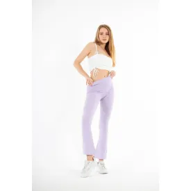 Lilac Boot-Cut Leggings