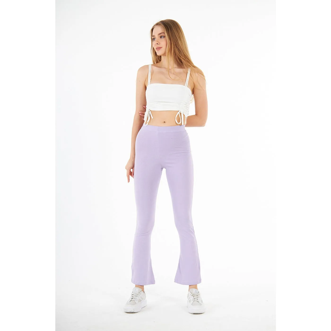 Lilac Boot-Cut Leggings