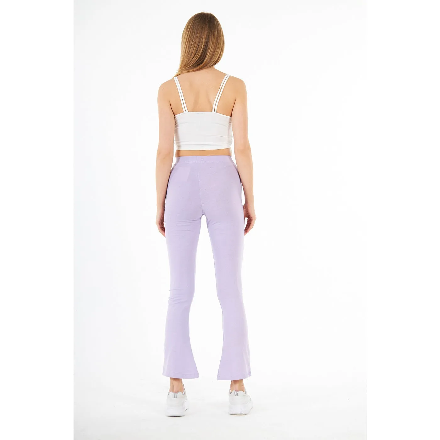 Lilac Boot-Cut Leggings