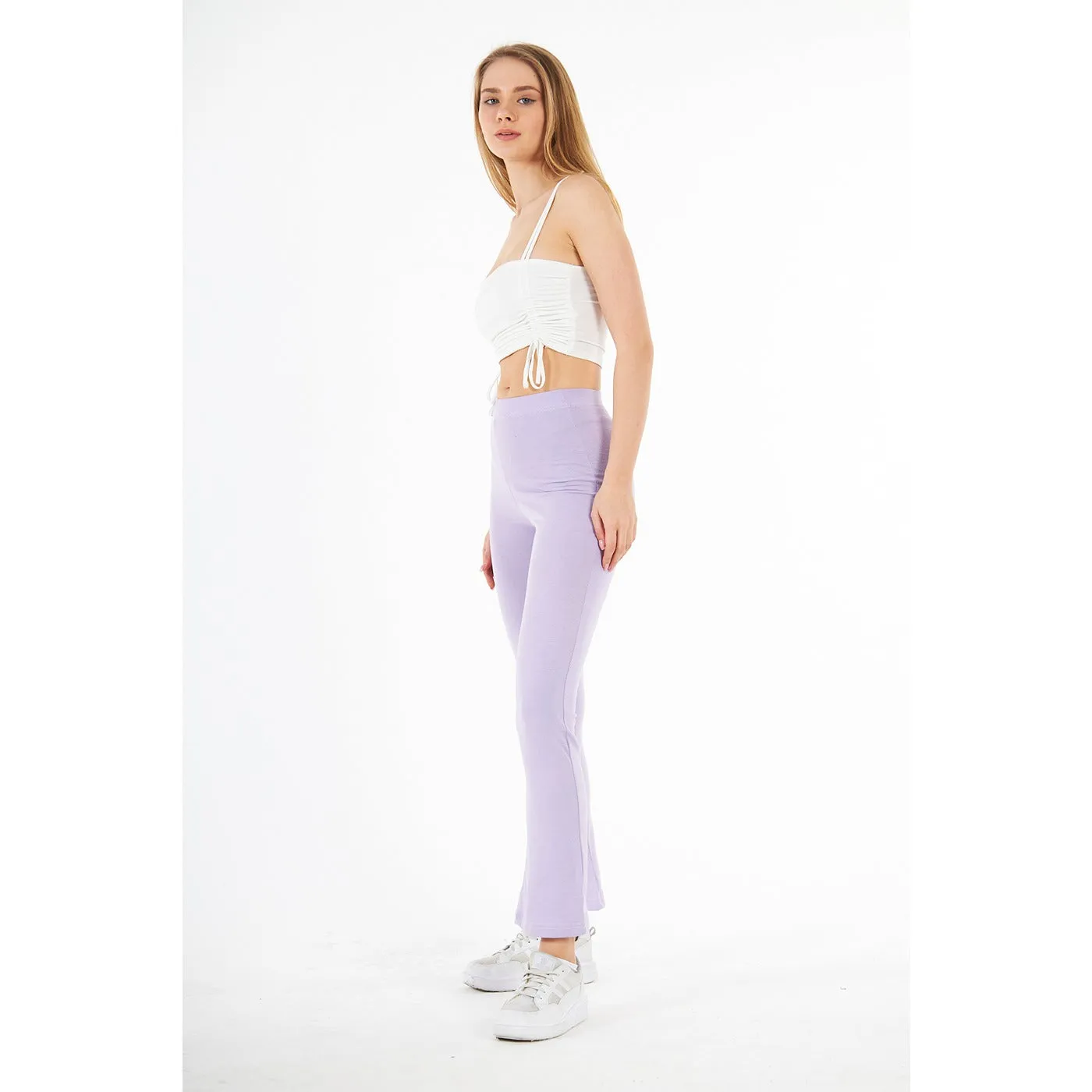 Lilac Boot-Cut Leggings