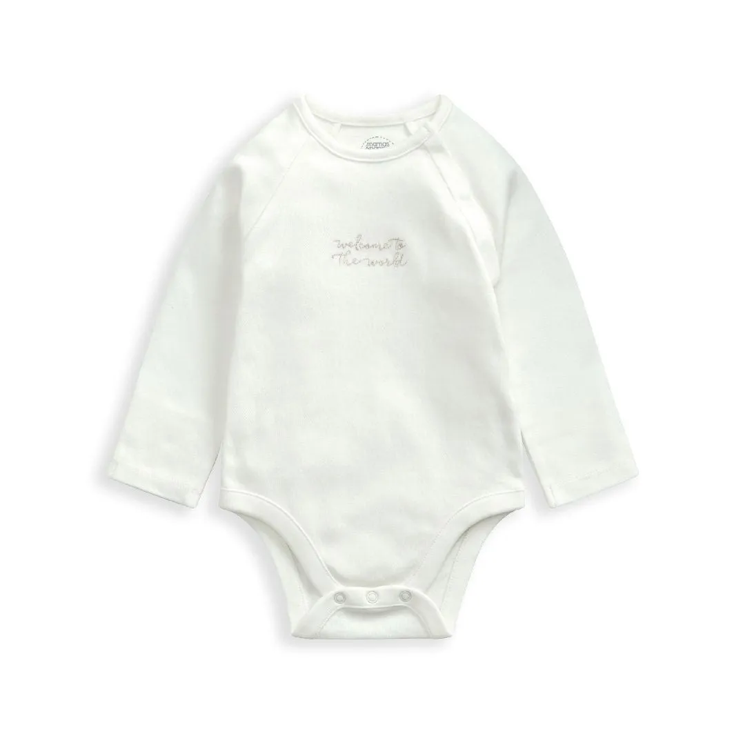 Mamas and Papas White Welcome to the World Bodysuit & Cloud Print Pants - 2 Piece Set