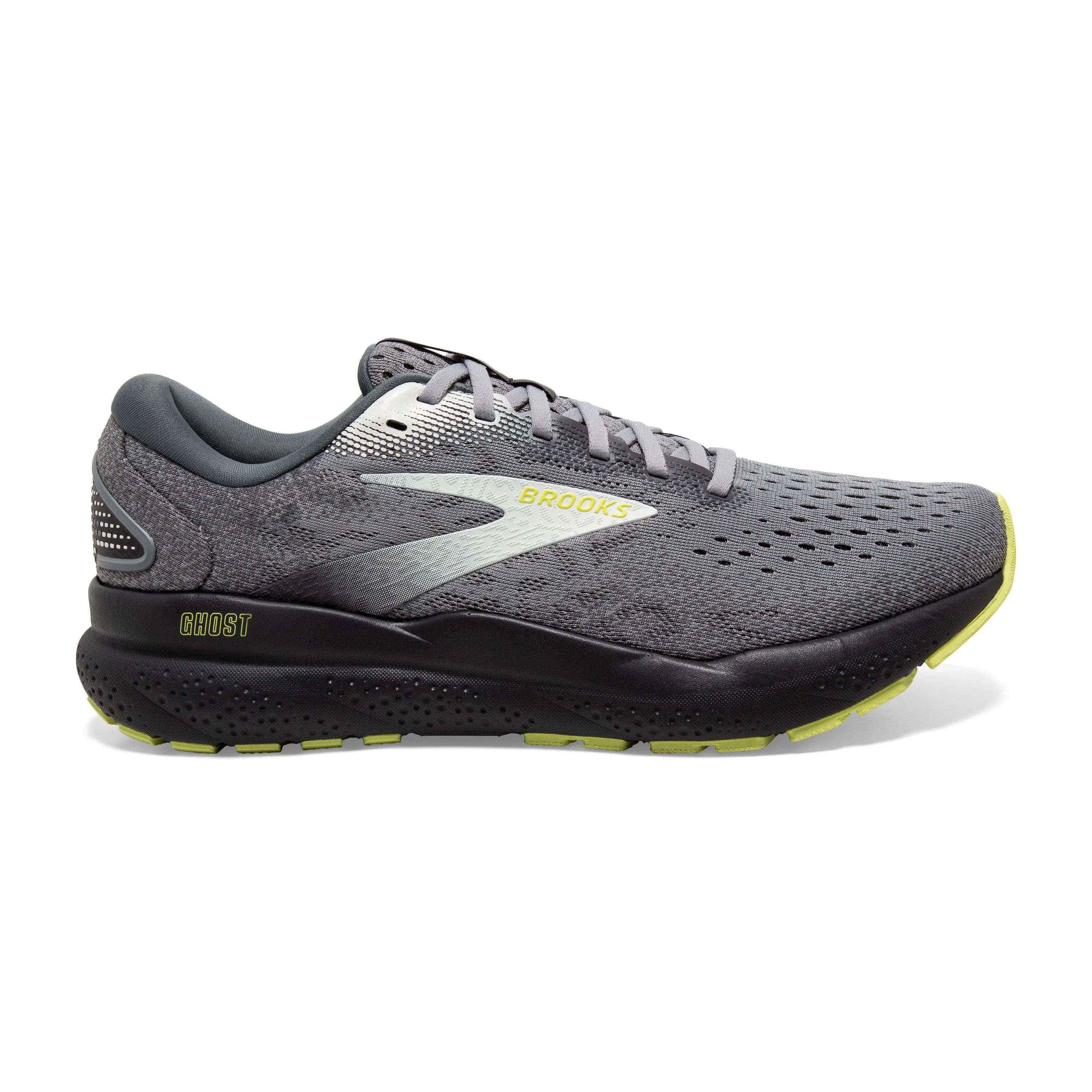 Men's Brooks Ghost 16 Color: Primer / Grey / Lime