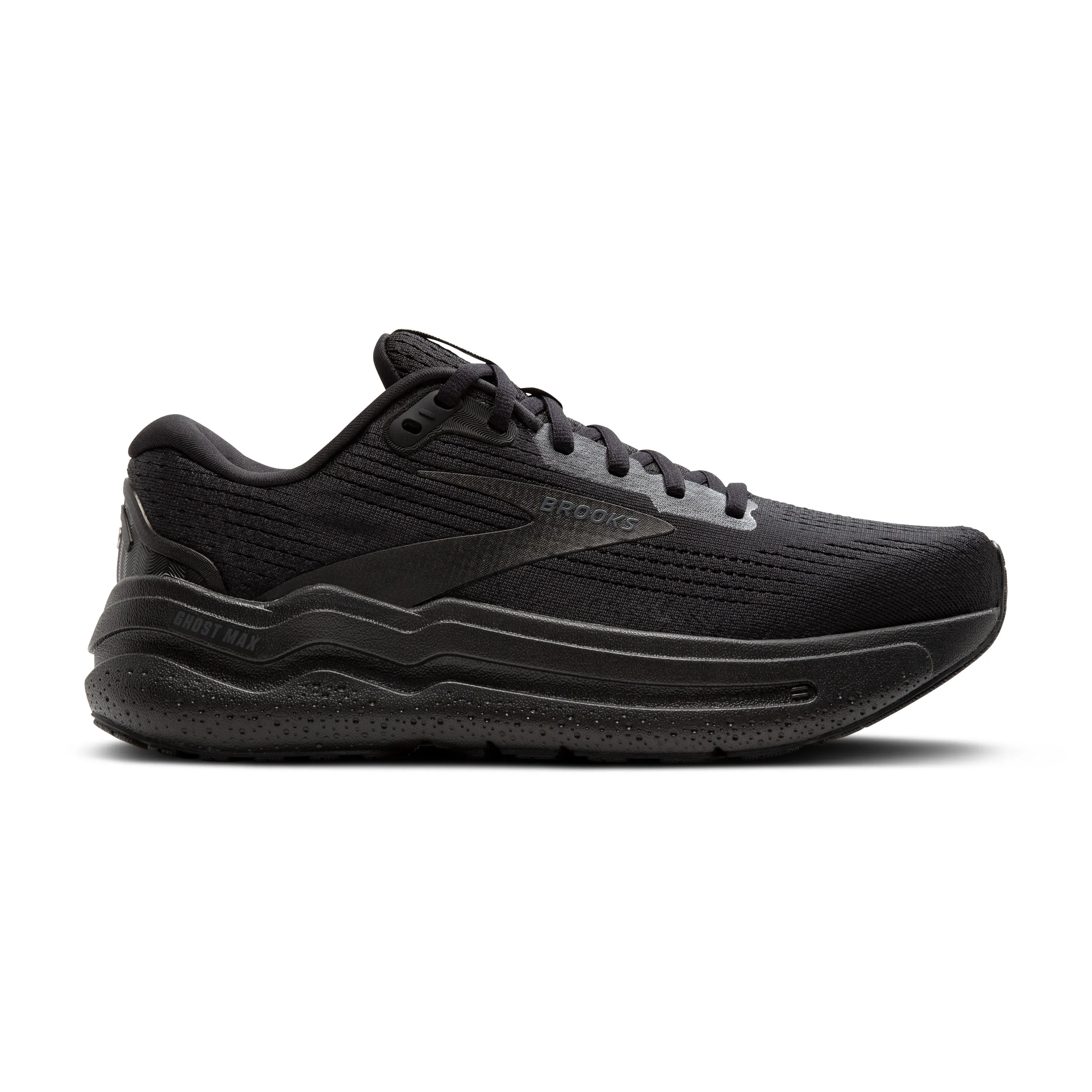 Men's Brooks Ghost Max 2 Color: Black/Black/Ebony (WIDE WIDTH)