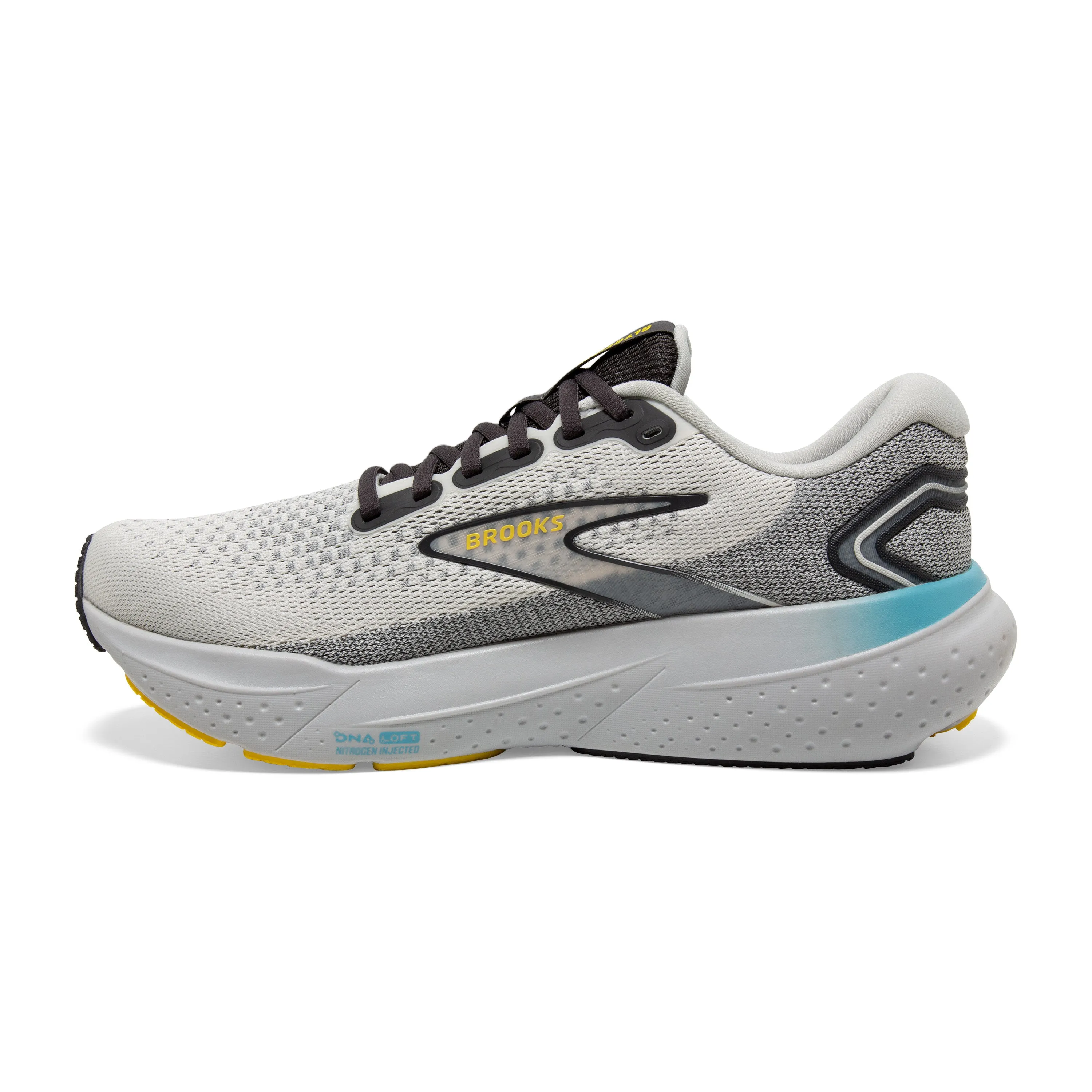 Men's Brooks Glycerin 21 Color: Coconut/Forged Iron/Yellow