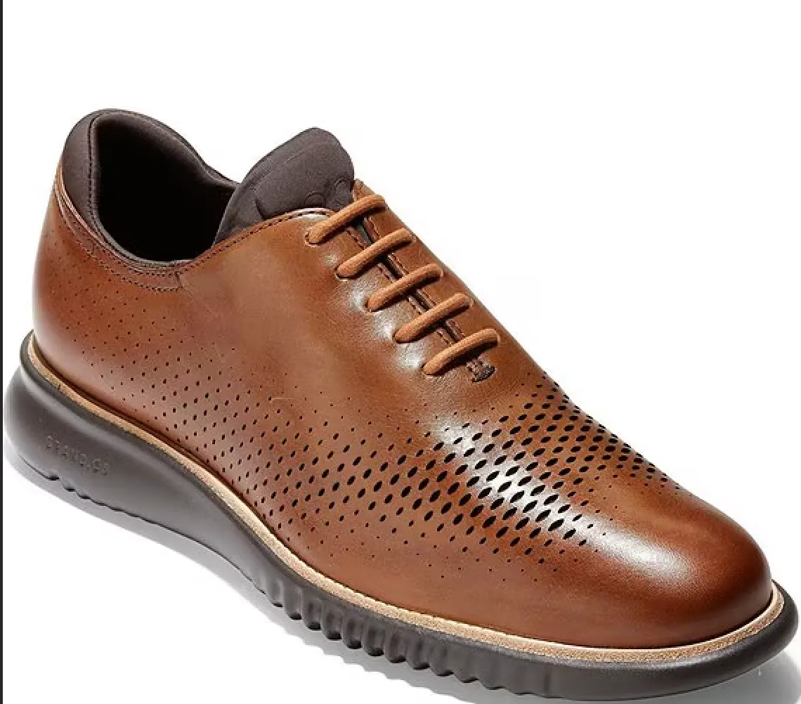 MEN'S COLE HAAN 2 ZERØGRAND LASER WING OXFORDS | BRITISH TAN / JAVA