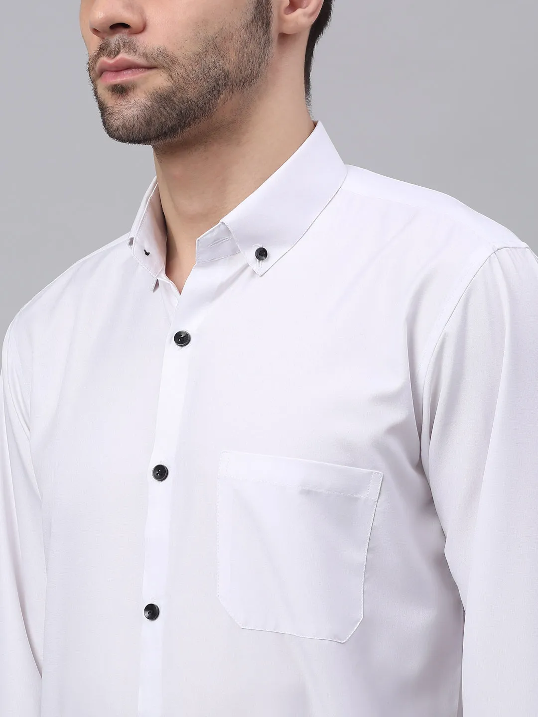 Men'S Cotton Solid Button Down Formal Shirts