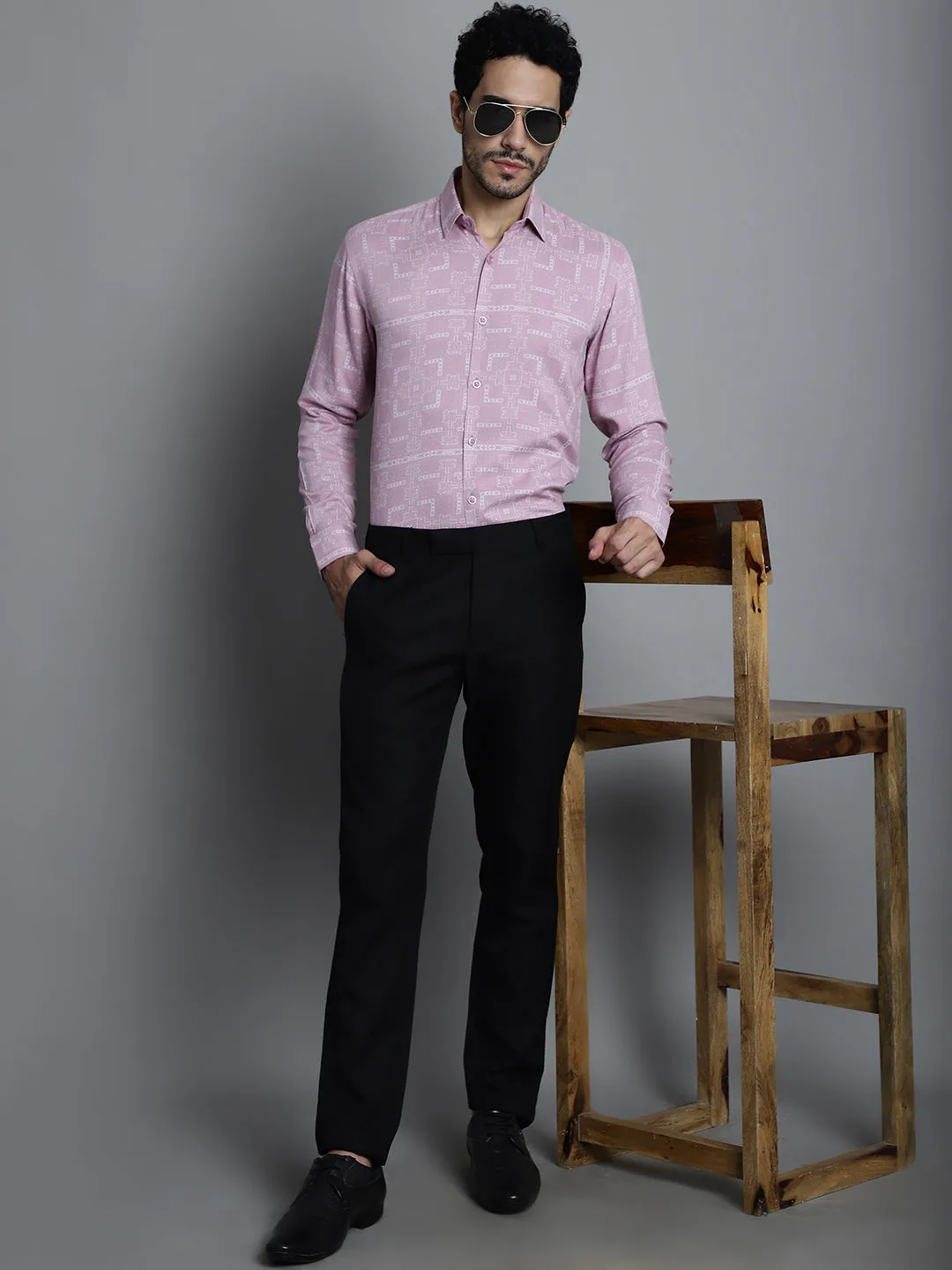 Men's Geomatric Printed Formal Shirts