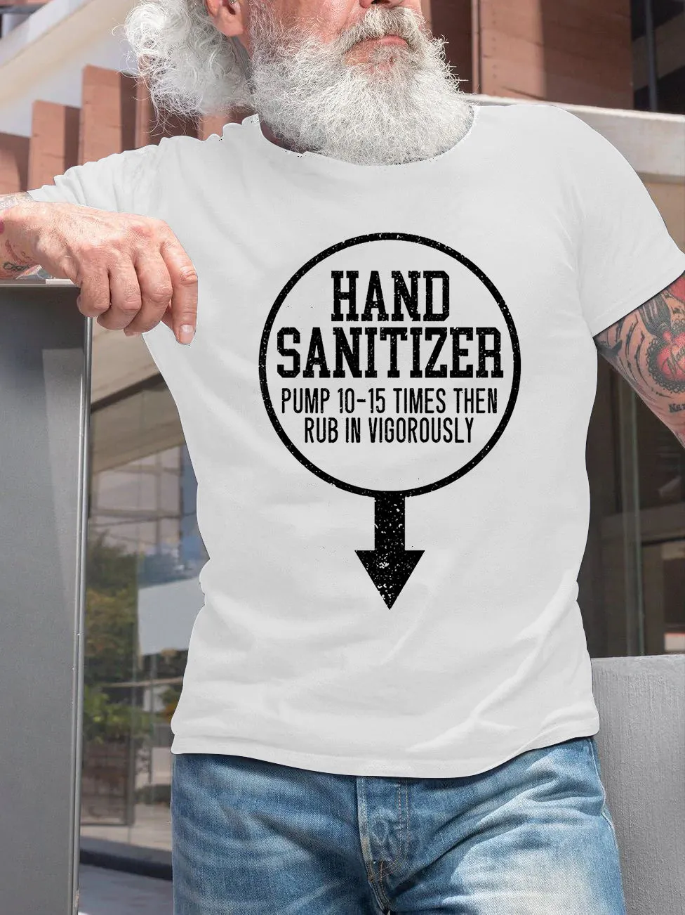 Mens Hand Sanitizer Adult Humor Funny Dirty Jokes Sarcastic T-Shirt