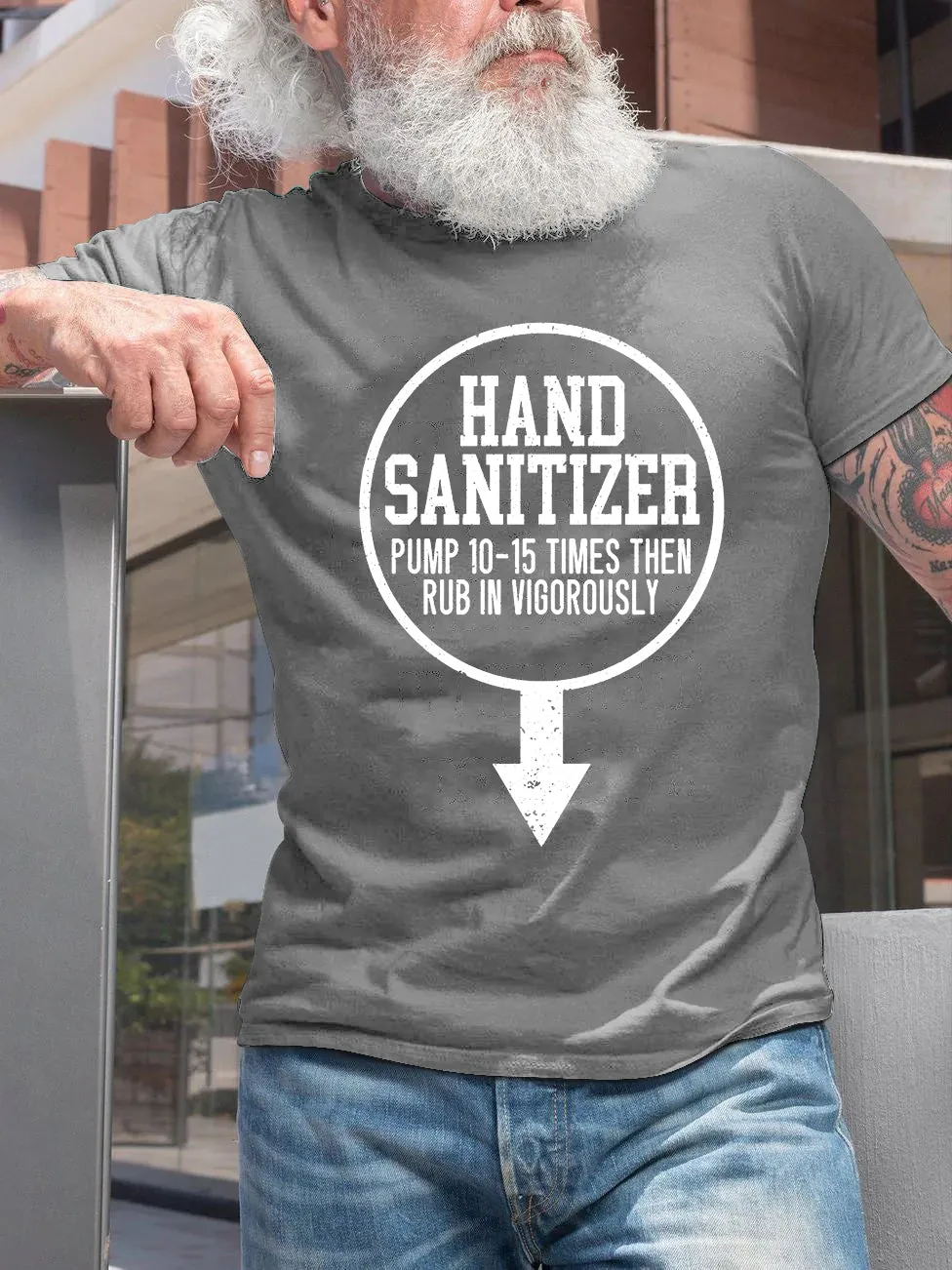 Mens Hand Sanitizer Adult Humor Funny Dirty Jokes Sarcastic T-Shirt