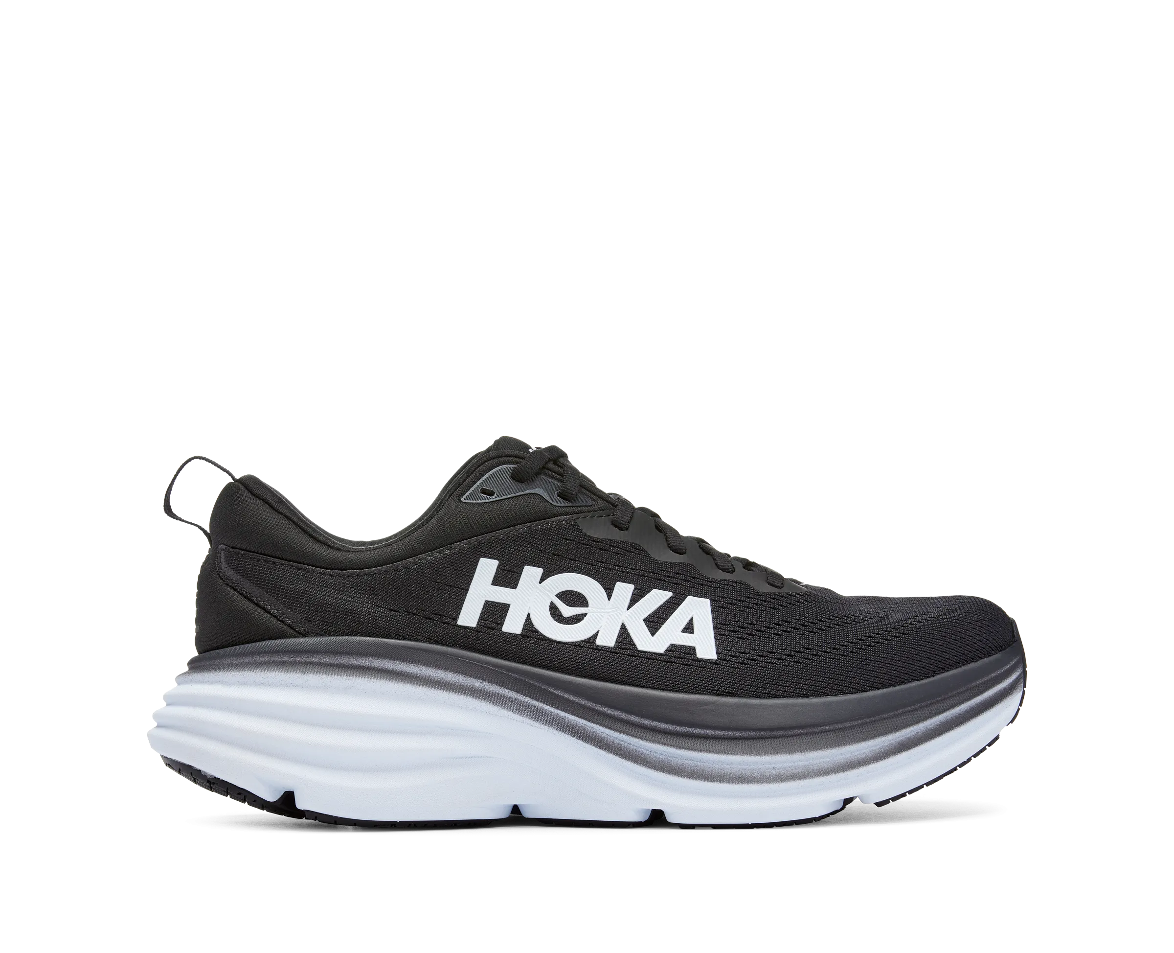 Men's Hoka Bondi 8 Color: Black / White