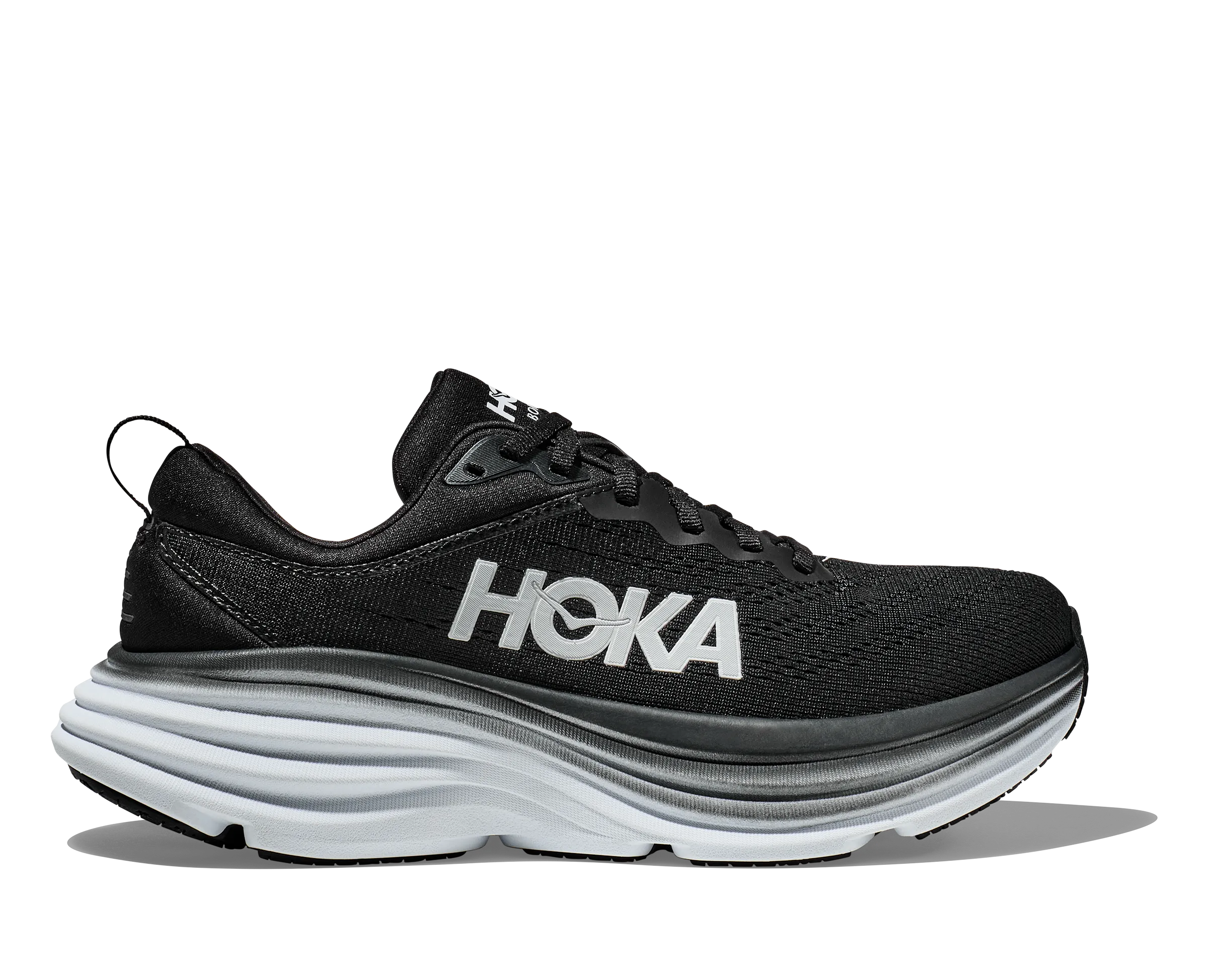 Men's Hoka Bondi 8 Color: Black / White