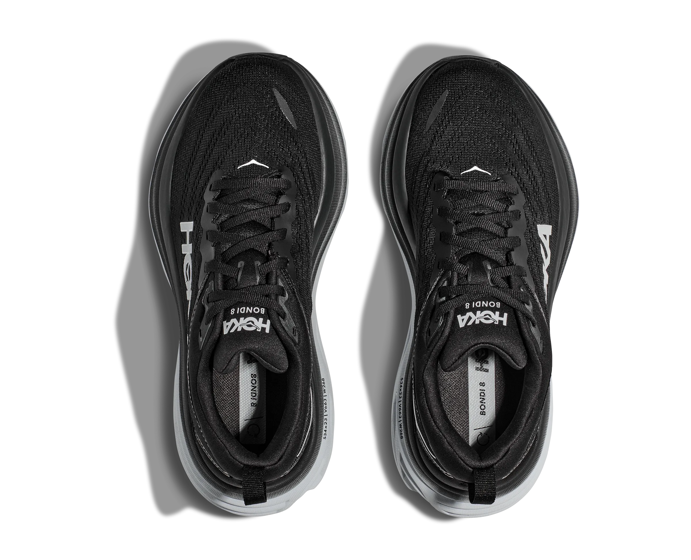 Men's Hoka Bondi 8 Color: Black / White