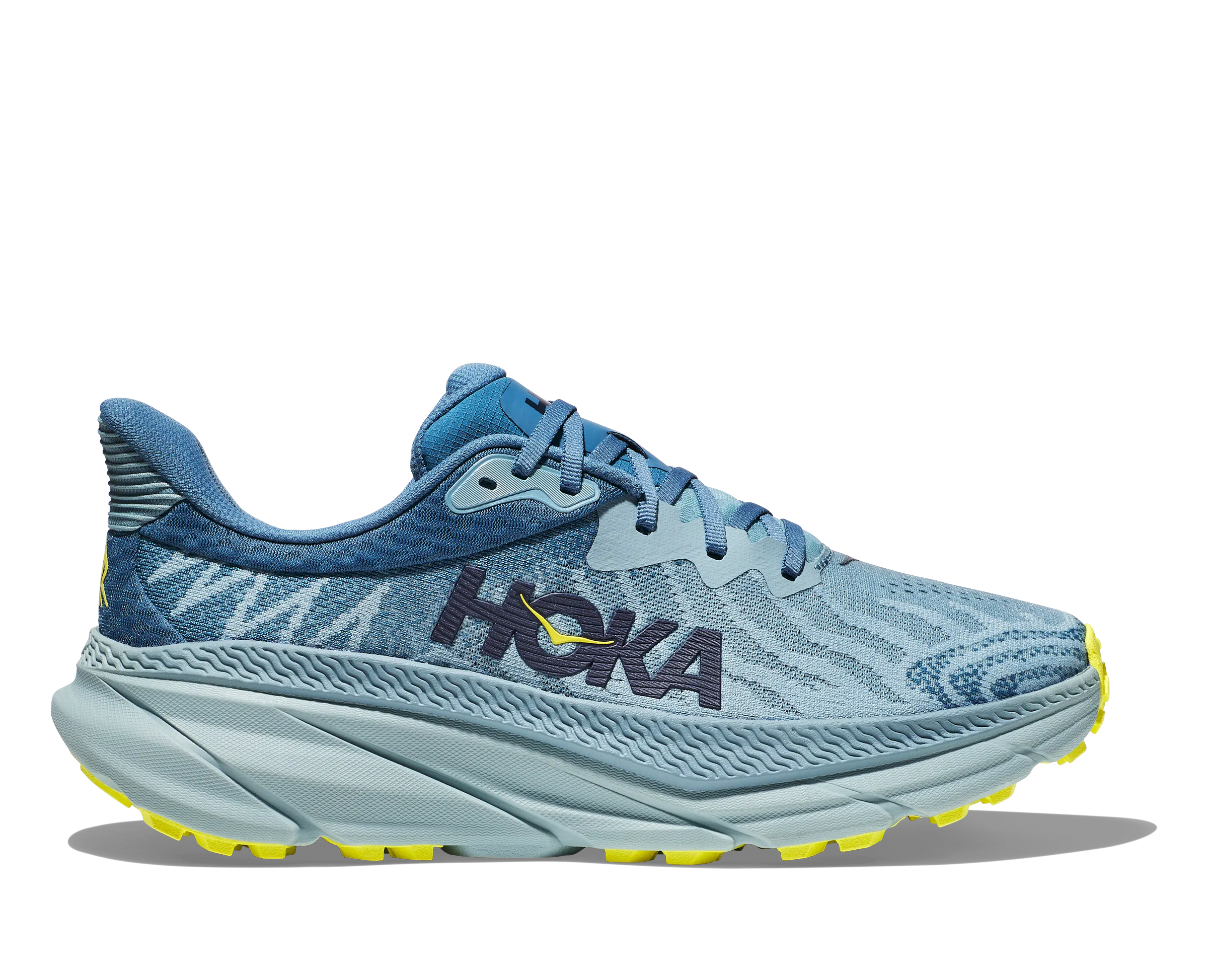 Men's Hoka Challenger 7 Color: Stone Blue / Evening Primrose (WIDE WIDTH)