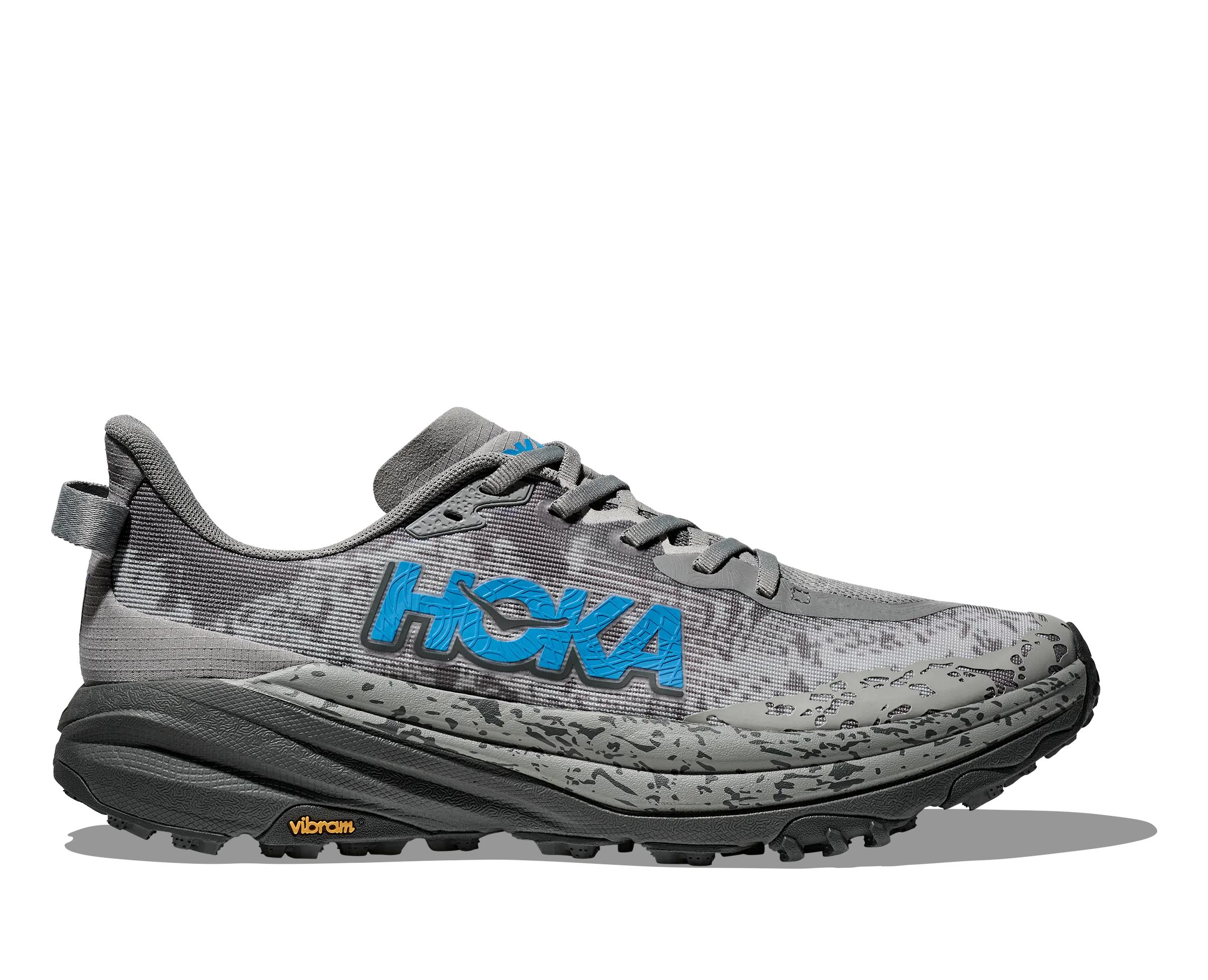 Men's Hoka Speedgoat 6 Color: Galactic Grey/Hoka Blue (WIDE WIDTH)