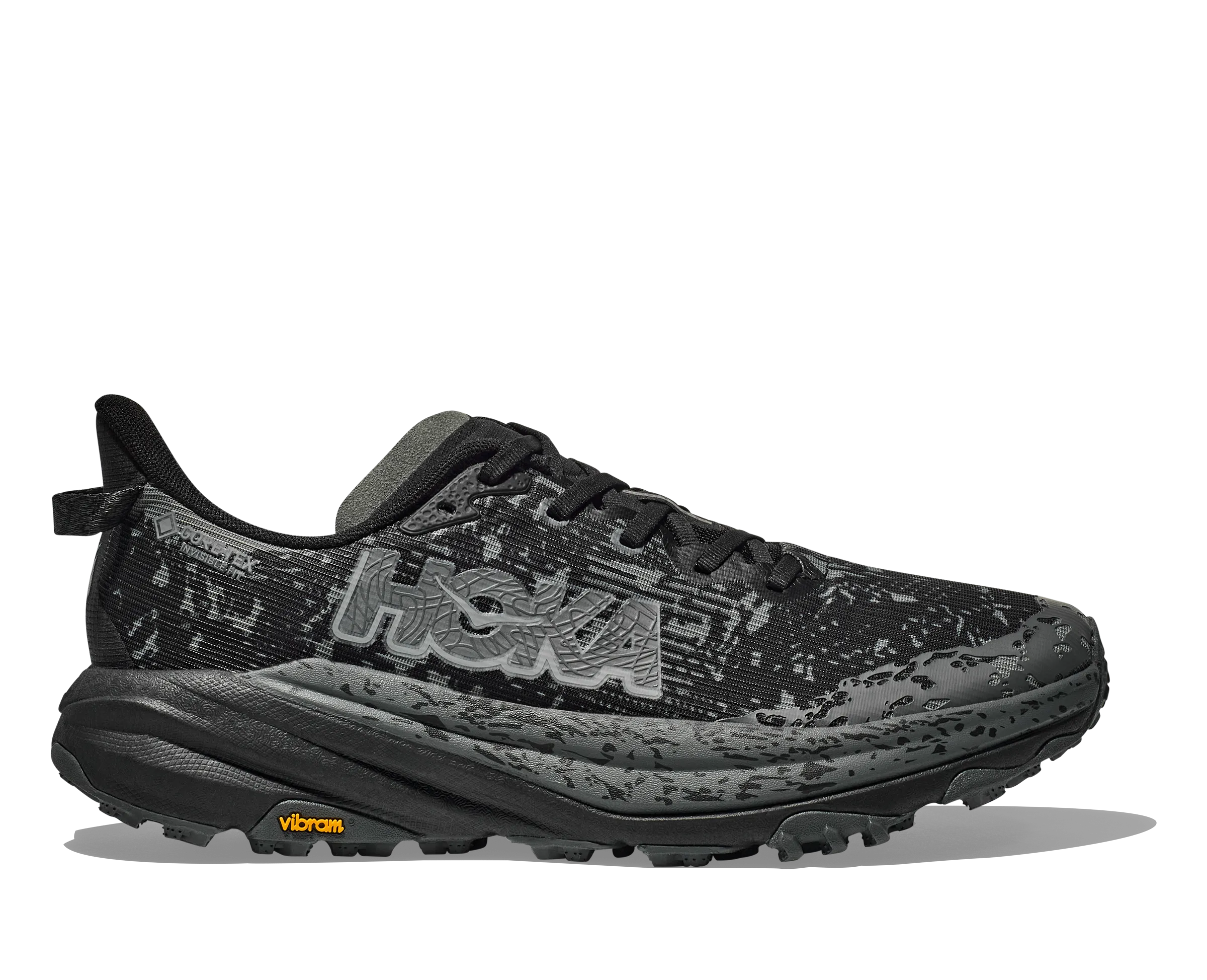 Men's Hoka Speedgoat 6 GTX Color: Black / Outer Orbit