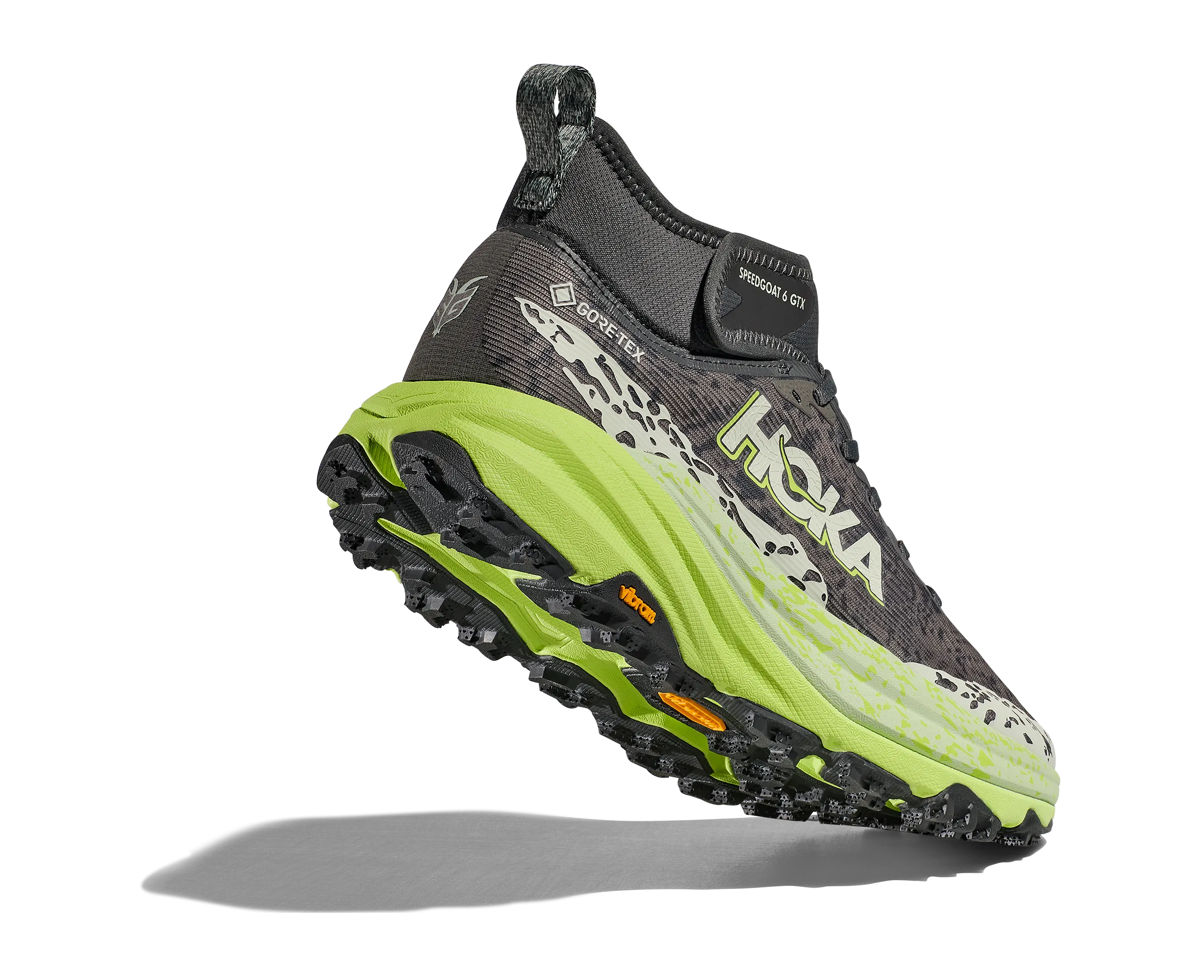 Men's Hoka Speedgoat 6 Mid GTX Color: Outer Orbit / Lettuce