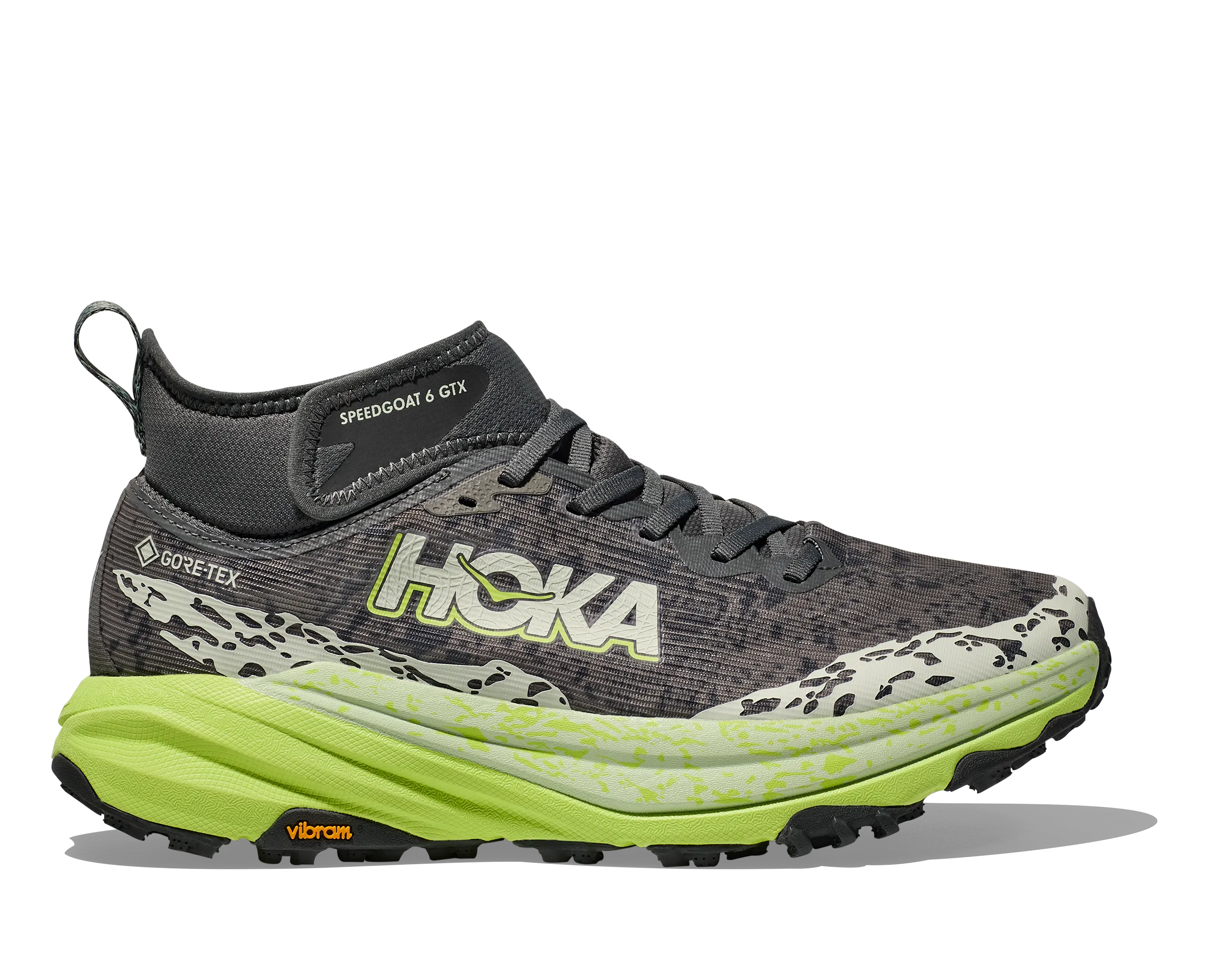 Men's Hoka Speedgoat 6 Mid GTX Color: Outer Orbit / Lettuce