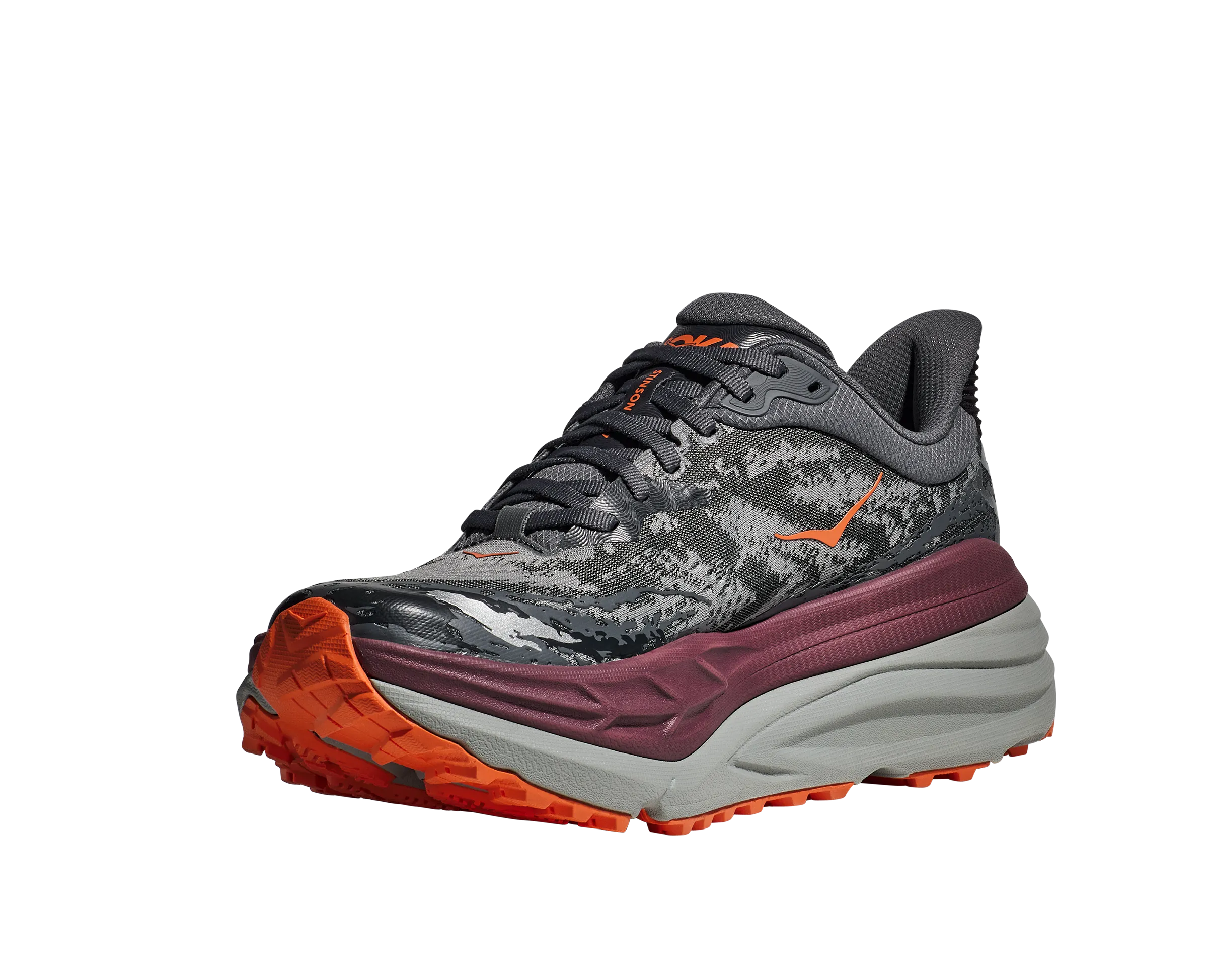 Men's Hoka Stinson 7 Color: Castlerock / Cabernet