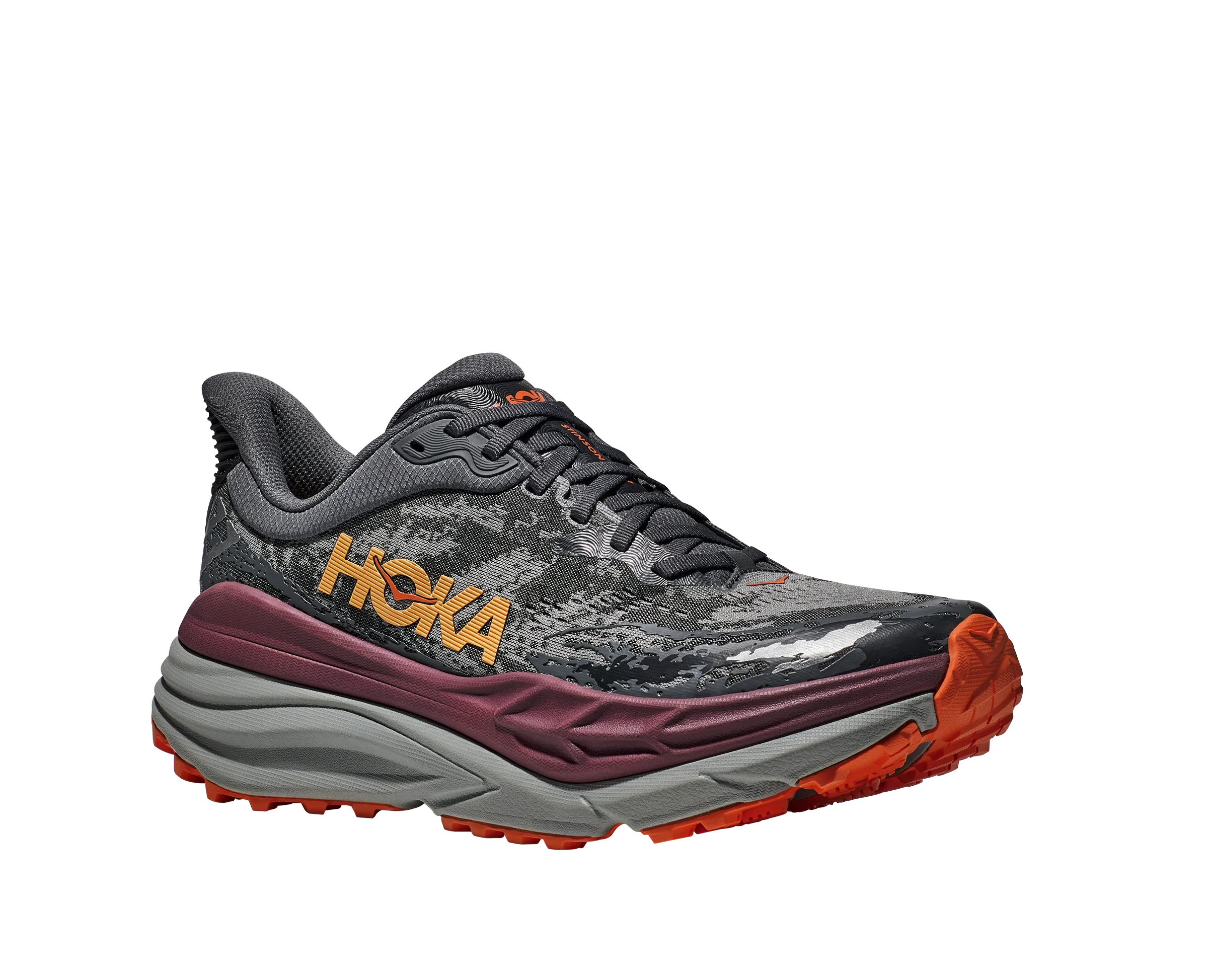 Men's Hoka Stinson 7 Color: Castlerock / Cabernet