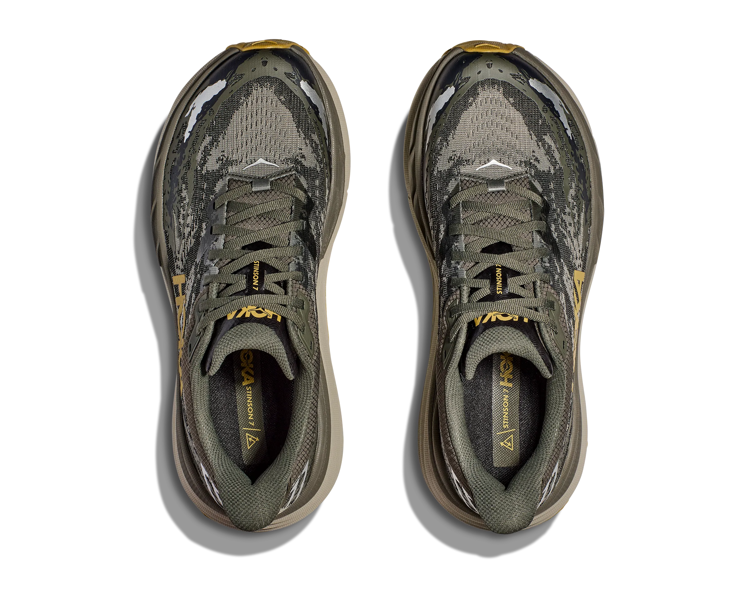 Men's Hoka Stinson 7 Color: Olive Haze / Forest Cover