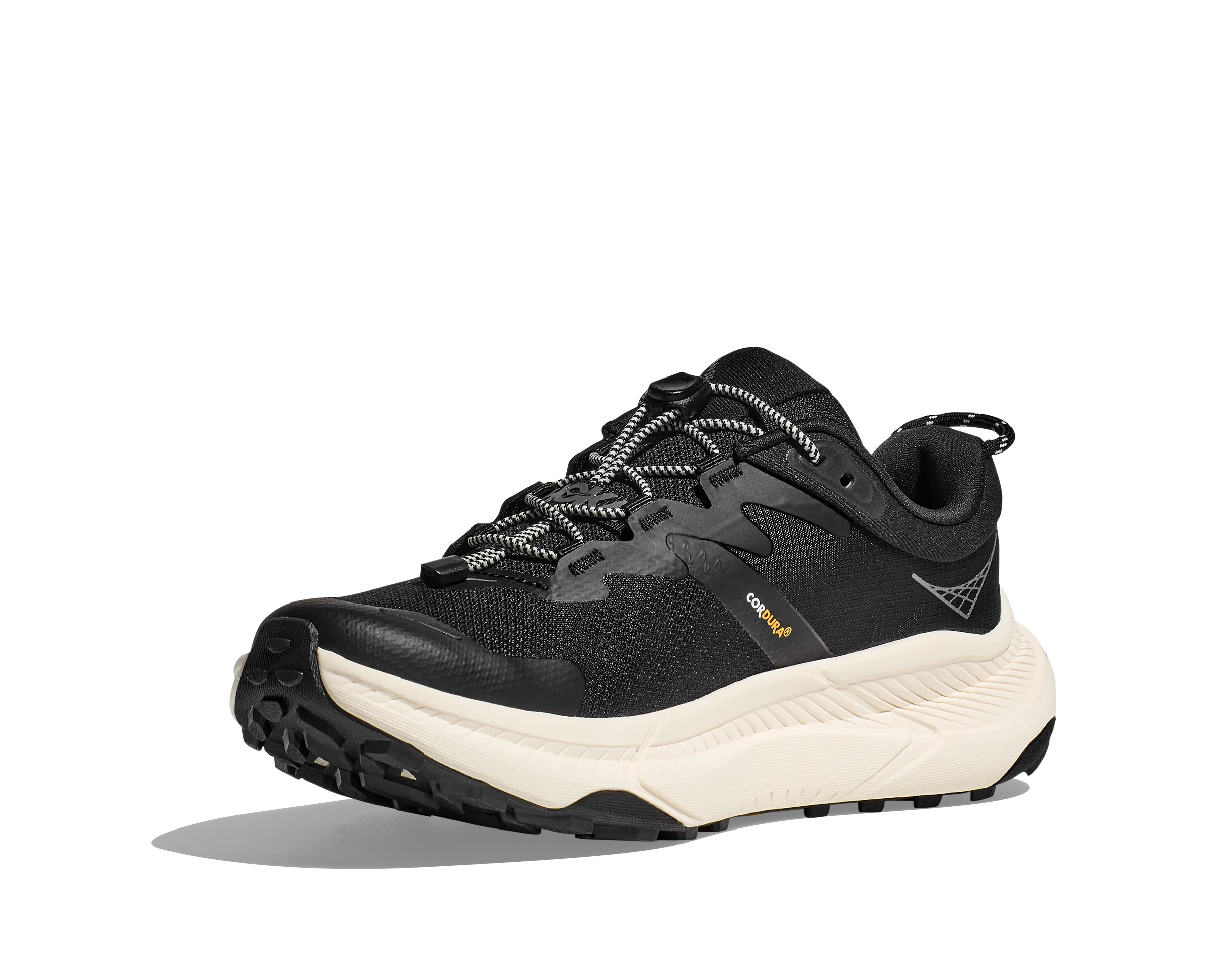 Men's Hoka Transport Color: Black / Alabaster (WIDE WIDTH)