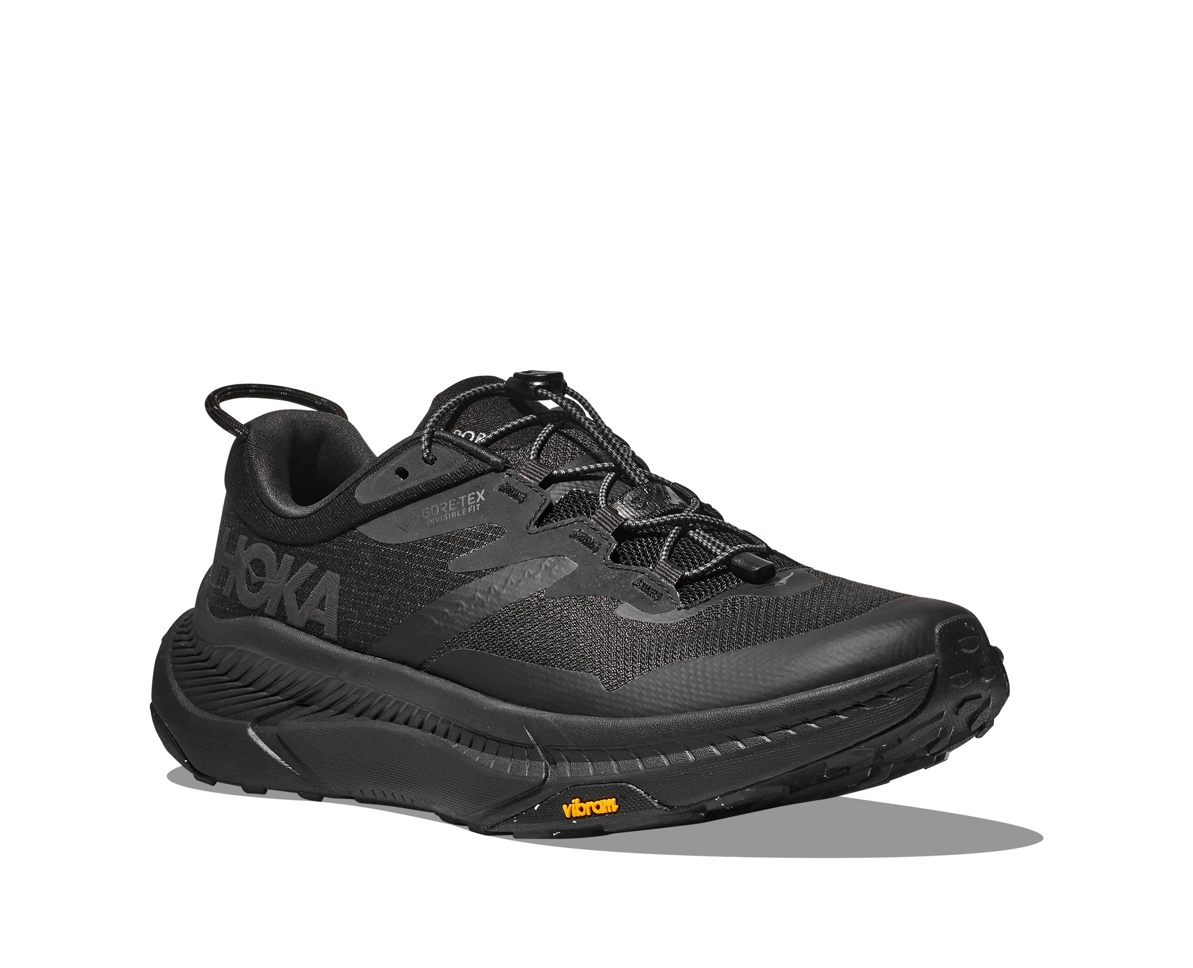 Men's Hoka Transport GTX Color: Black/Black