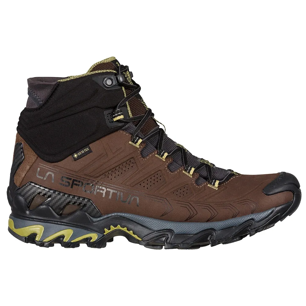 Men's La Sportiva Ultra Raptor II Mid Leather GTX Color: Chocolate / Cedar