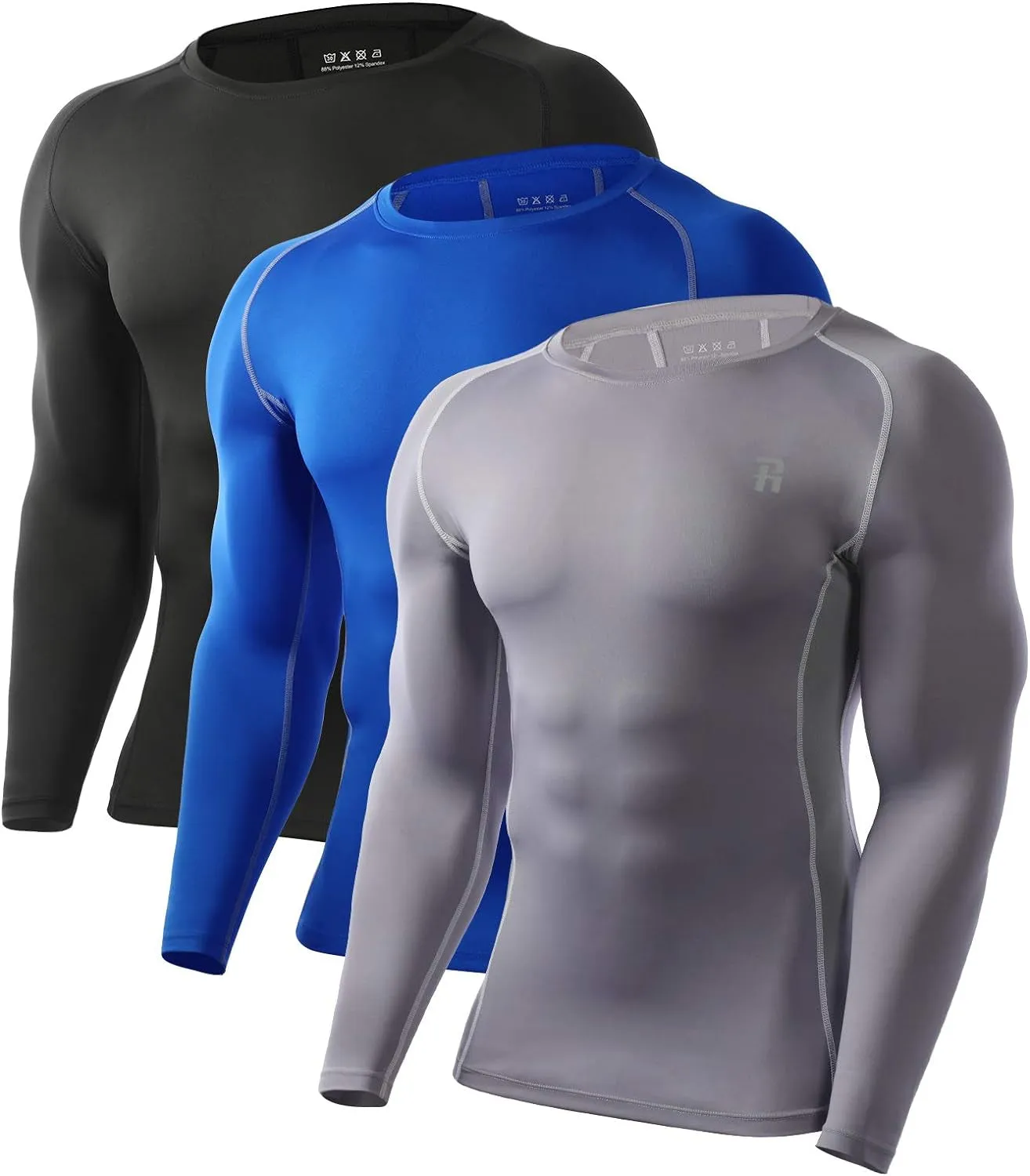 Men's Long Sleeve Cool Dry Athletic Compression shirts