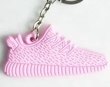 Mini Silicone Yeezy Boost 350 Keychain Bag Charm Woman Men Kids Key Ring Gifts Sneaker Key Holder Jordan Shoes Key Chain