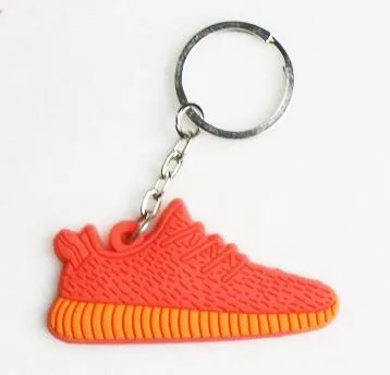 Mini Silicone Yeezy Boost 350 Keychain Bag Charm Woman Men Kids Key Ring Gifts Sneaker Key Holder Jordan Shoes Key Chain